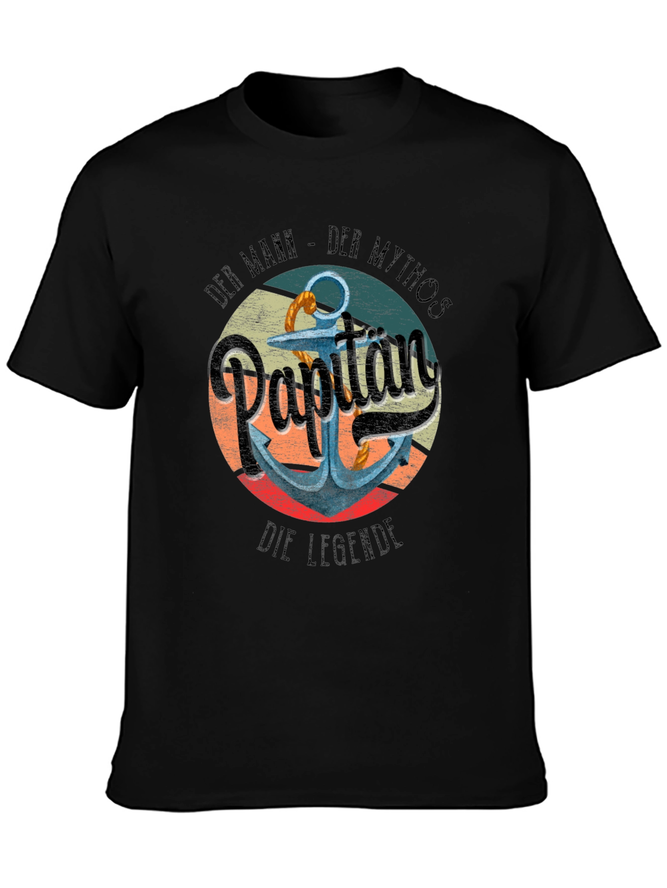 Captain Anchor Graphic T-Shirt - Nautical Style