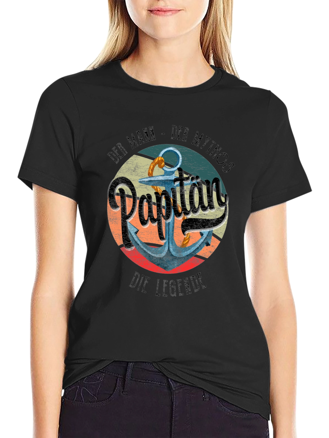 Captain Anchor Graphic T-Shirt - Nautical Style