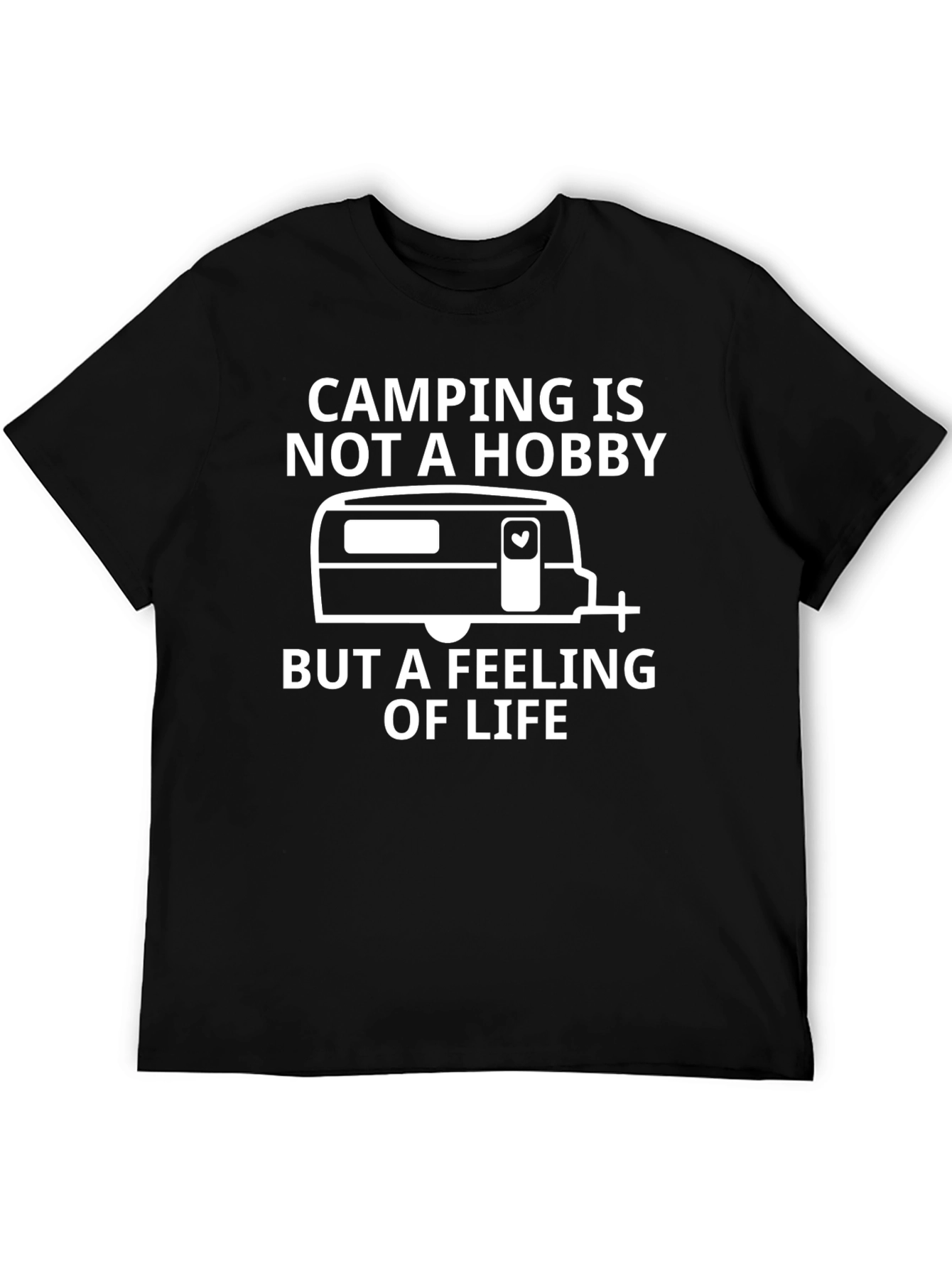 Camping Is Not A Hobby Black Tee