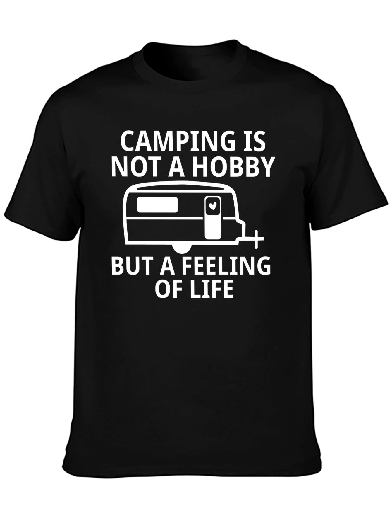 Camping Is Not A Hobby Black Tee
