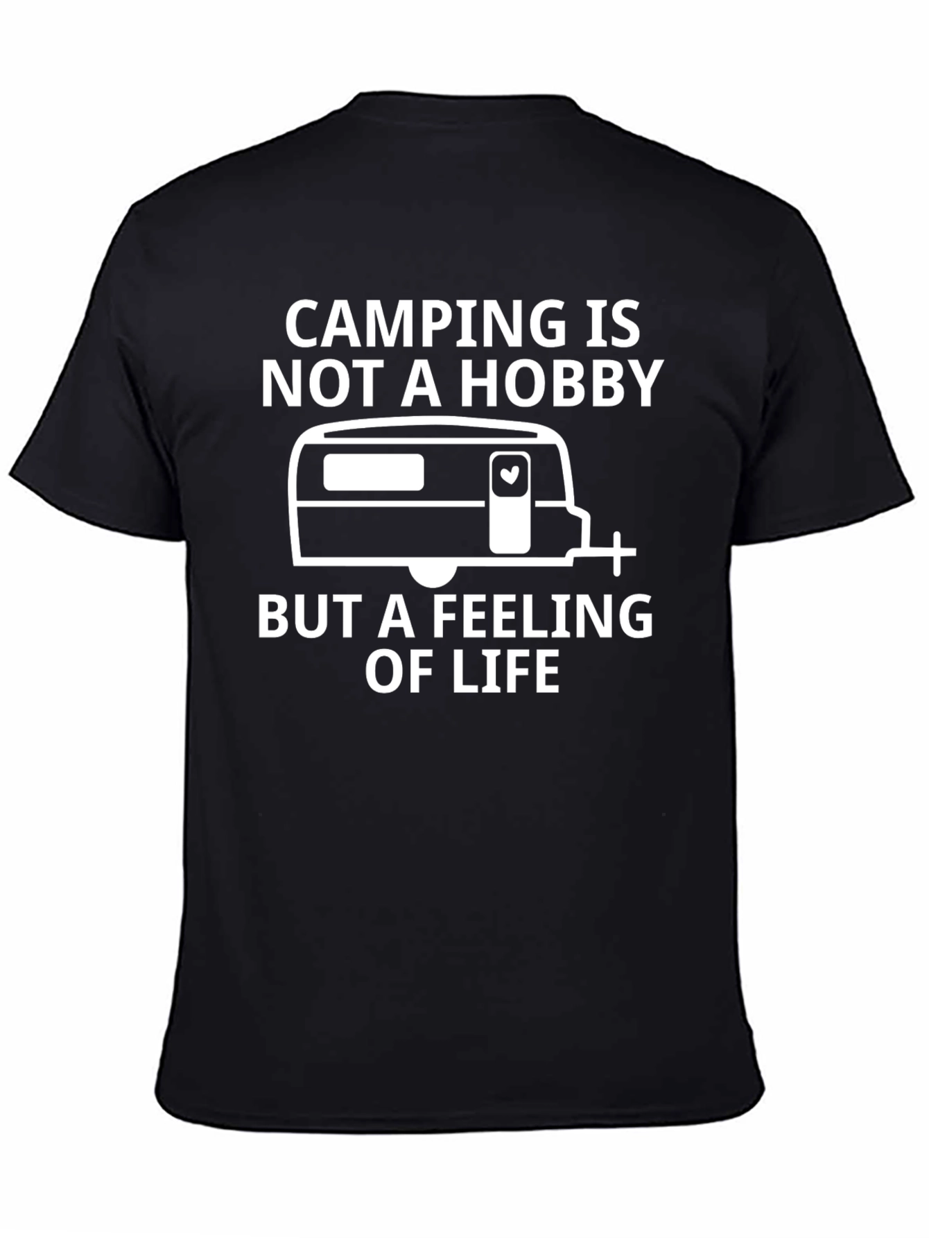 Camping Is Not A Hobby Black Tee