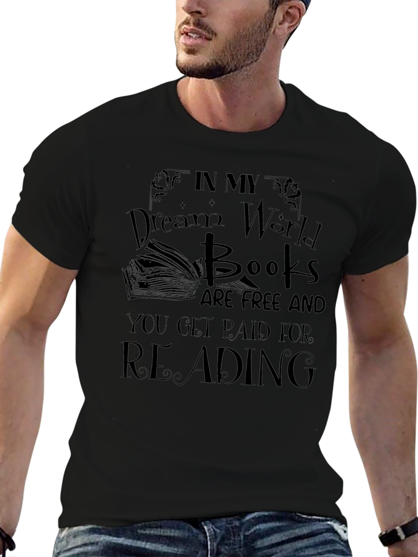 Dream World Books T-Shirt Reading Lover Tee
