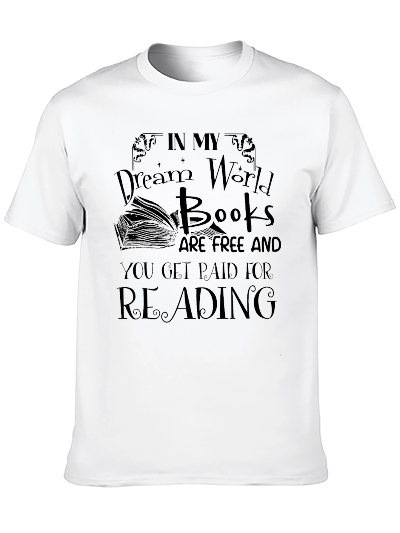 Dream World Books T-Shirt Reading Lover Tee