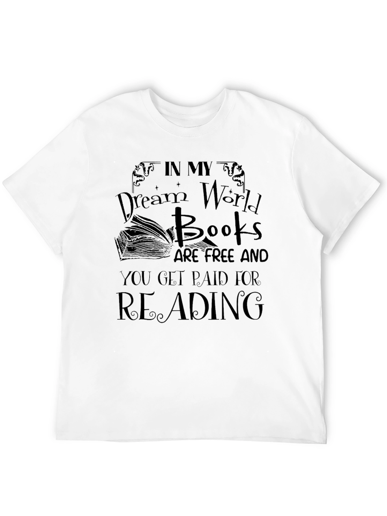 Dream World Books T-Shirt Reading Lover Tee