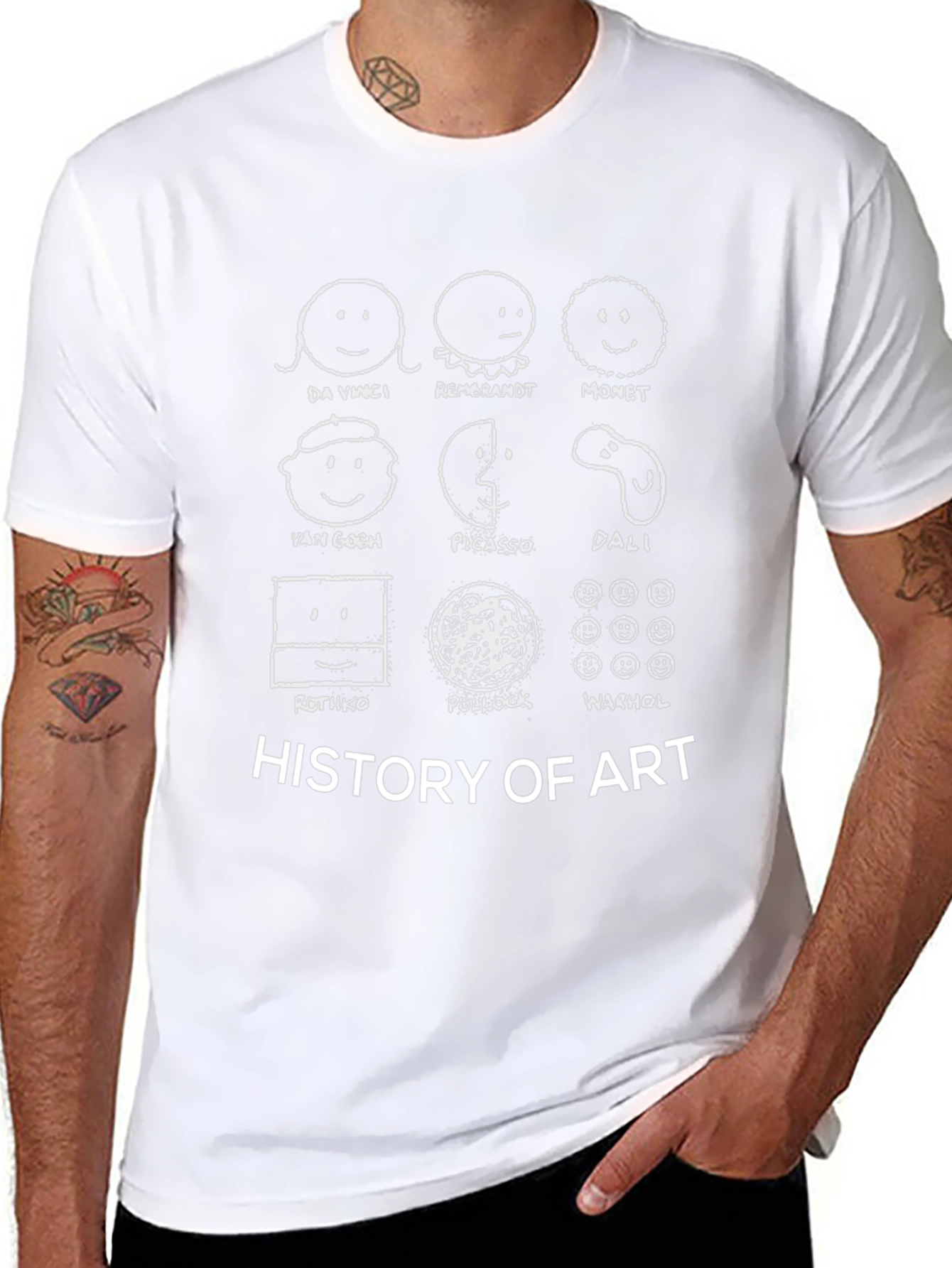 History of Art Black Graphic T-Shirt
