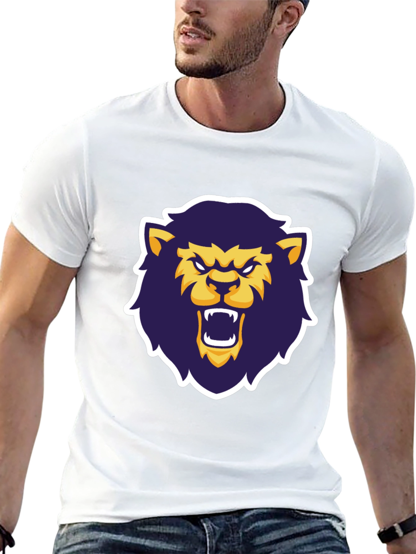 Bold Lion Graphic Tee - Black
