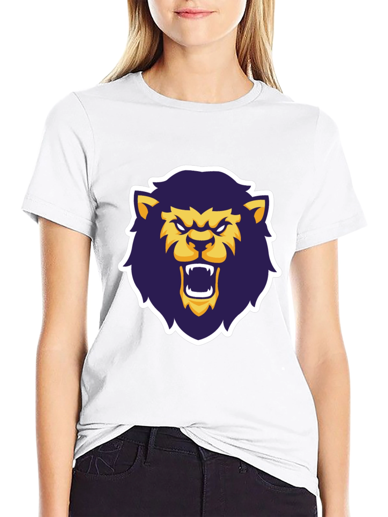 Bold Lion Graphic Tee - Black