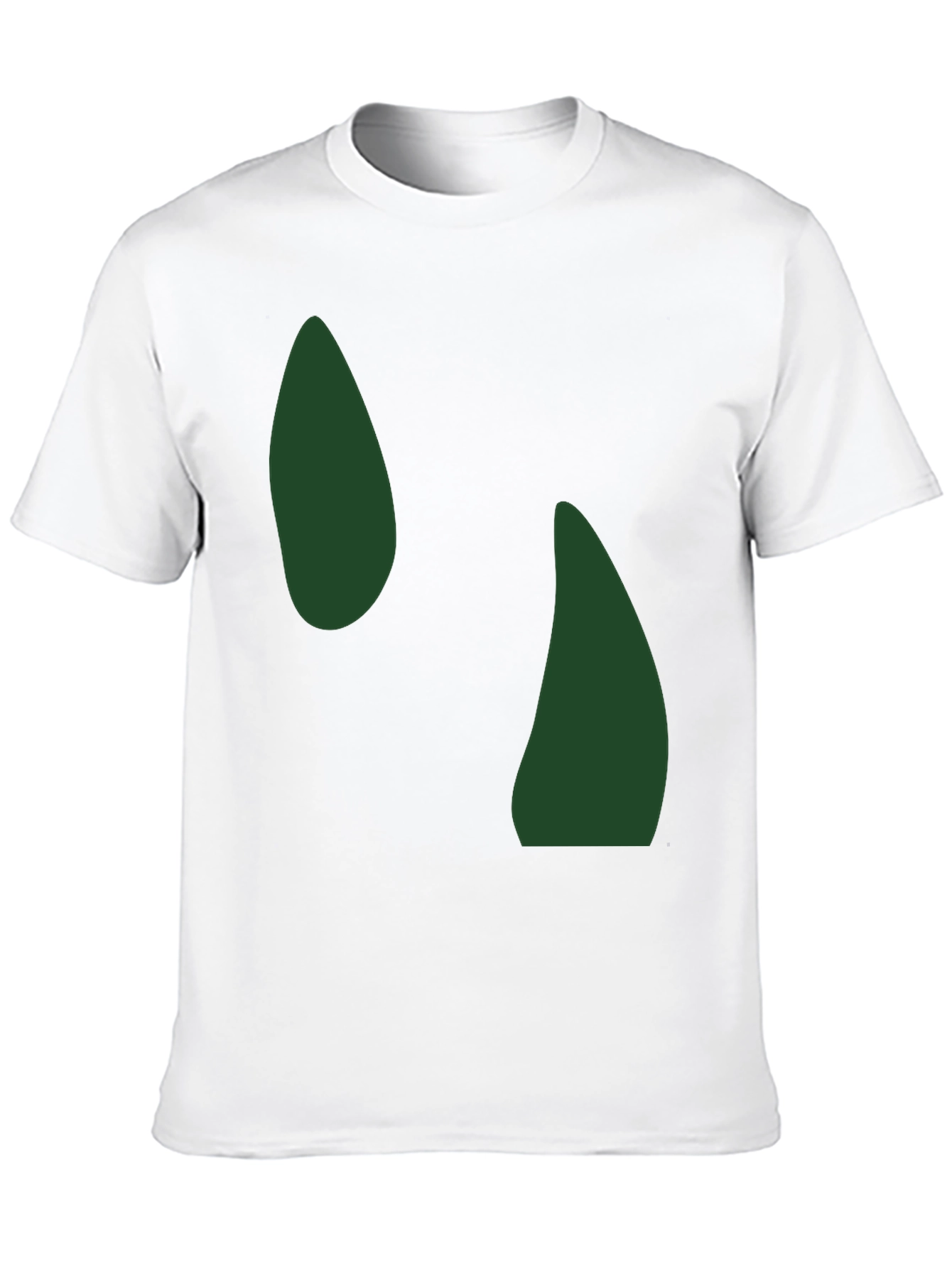 Abstract Green Shapes Black T-Shirt