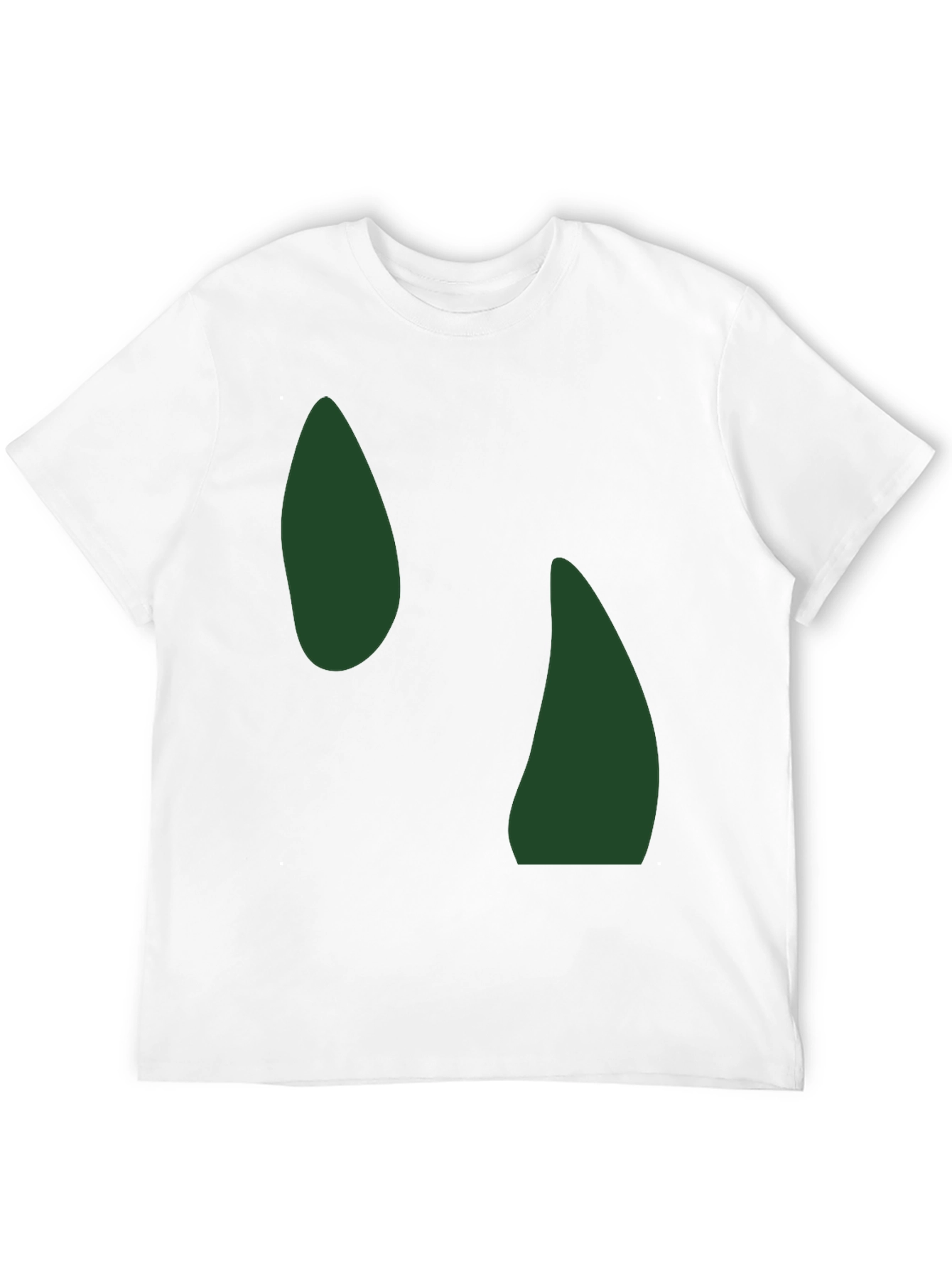 Abstract Green Shapes Black T-Shirt
