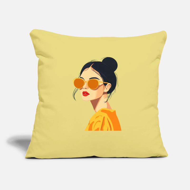 Fashionable Female with Yellow Sunglasses