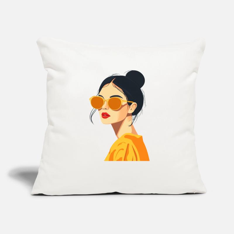 Fashionable Female with Yellow Sunglasses