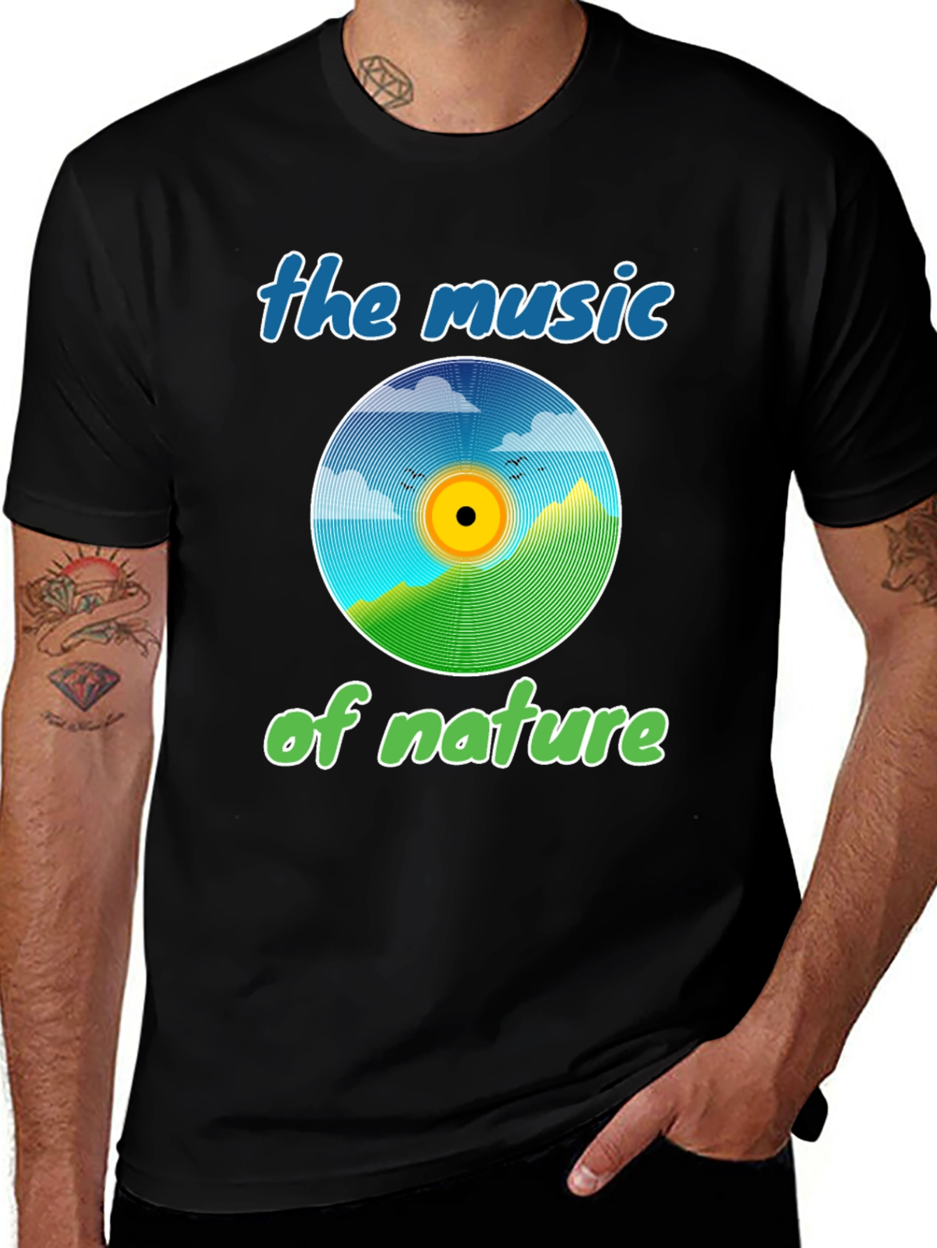 Natures Music Graphic Tee - Eco-Friendly Design