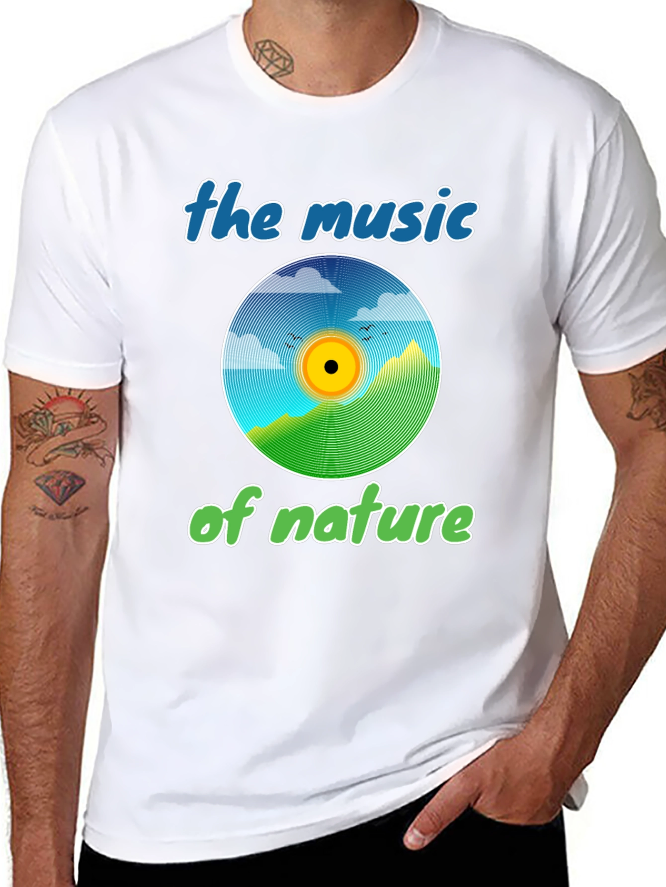 Natures Music Graphic Tee - Eco-Friendly Design