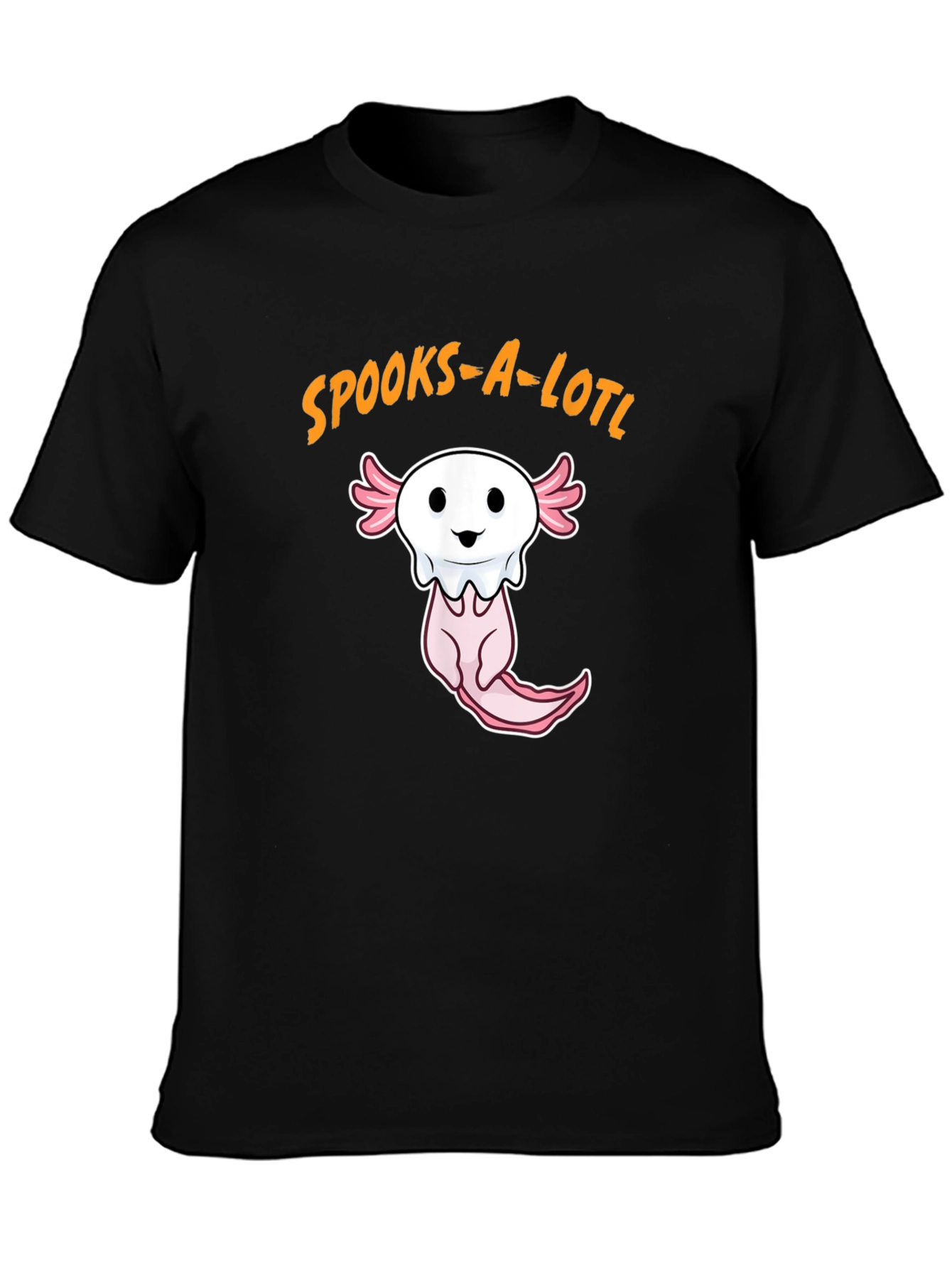 Spooks-A-Lotl Halloween Axolotl Ghost T-Shirt