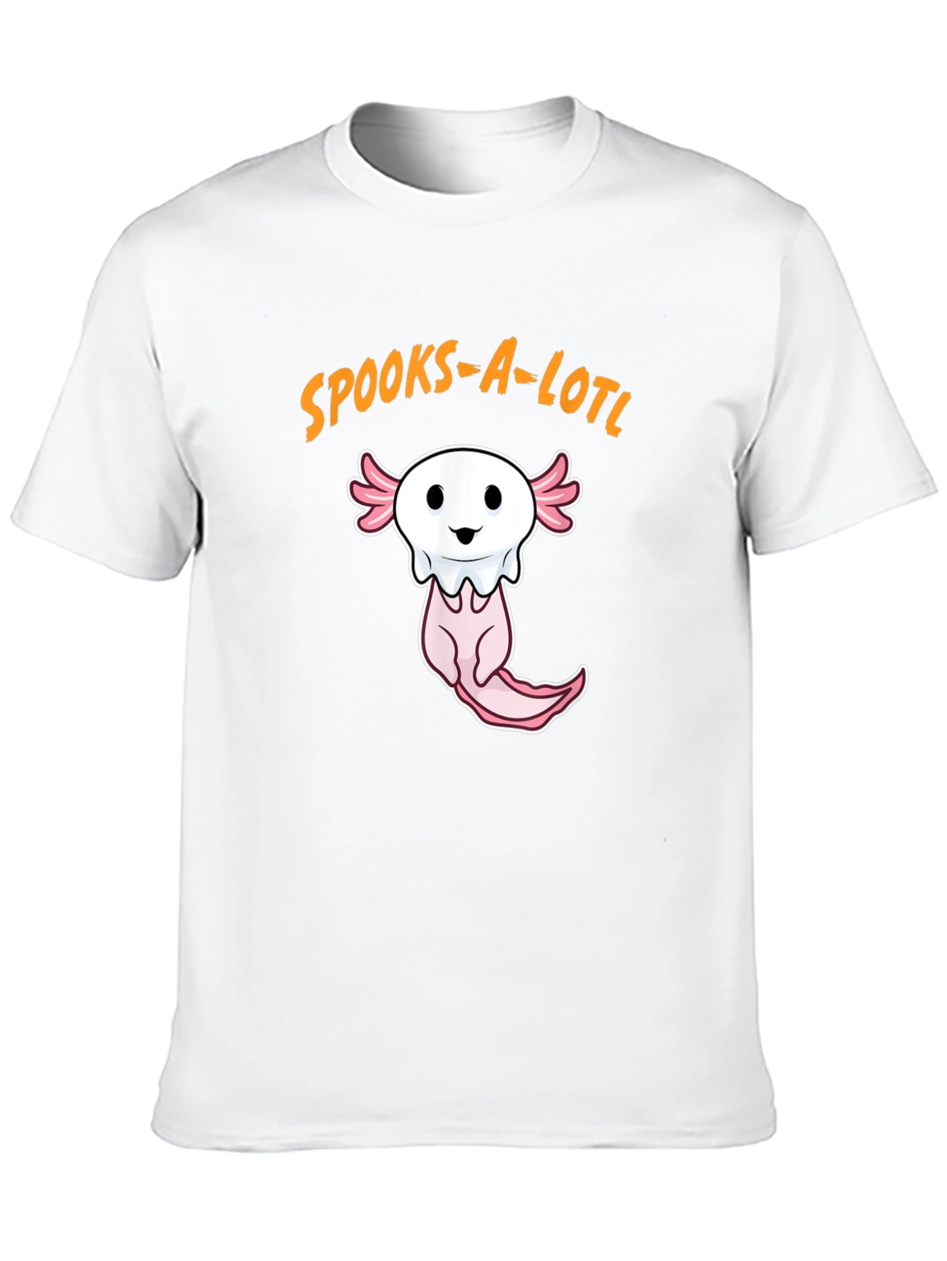 Spooks-A-Lotl Halloween Axolotl Ghost T-Shirt