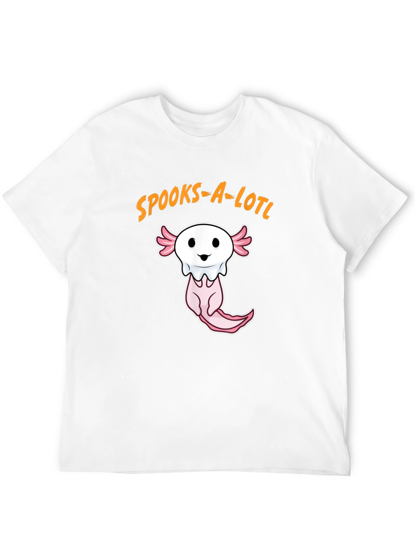 Spooks-A-Lotl Halloween Axolotl Ghost T-Shirt