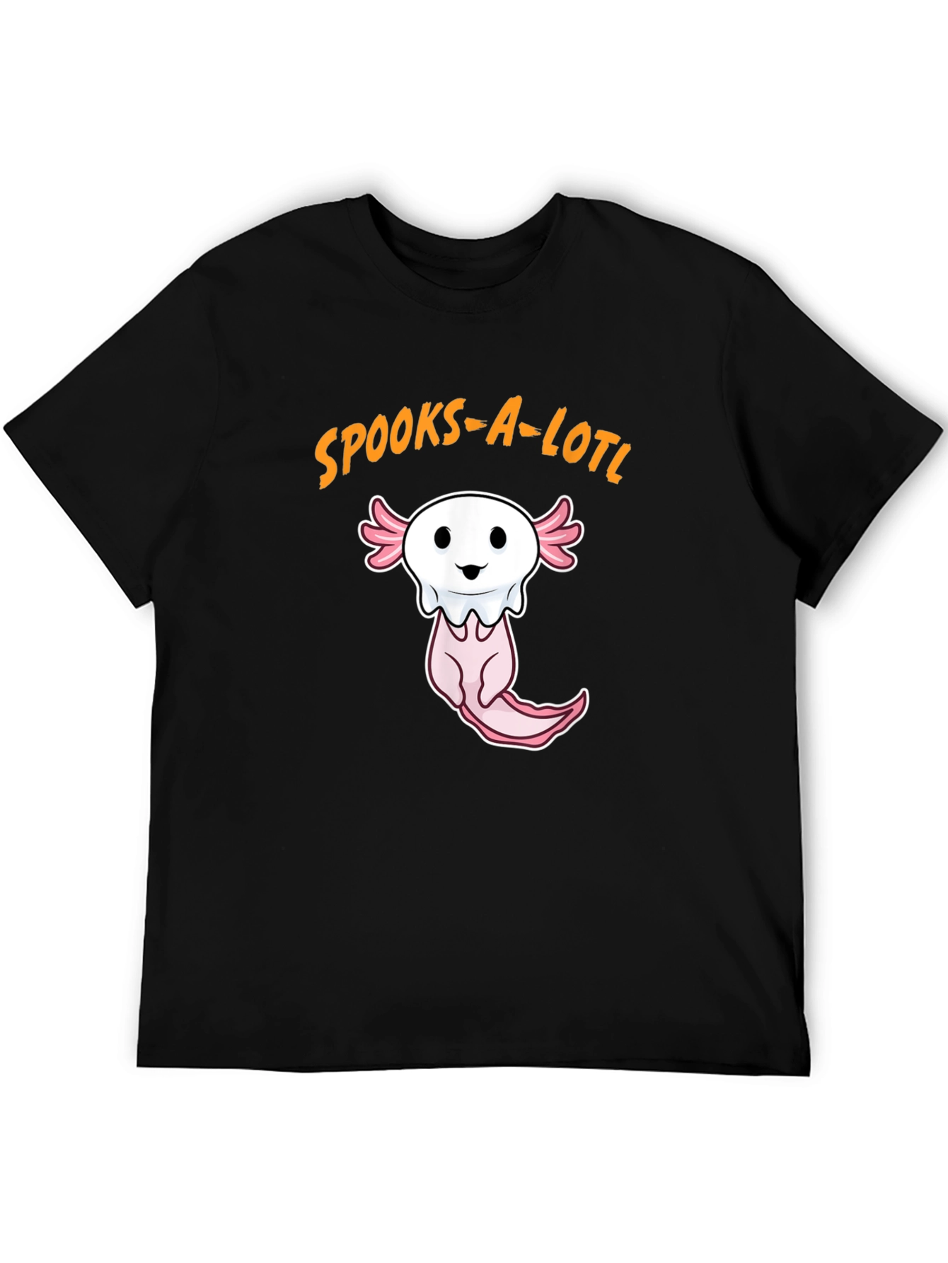 Spooks-A-Lotl Halloween Axolotl Ghost T-Shirt