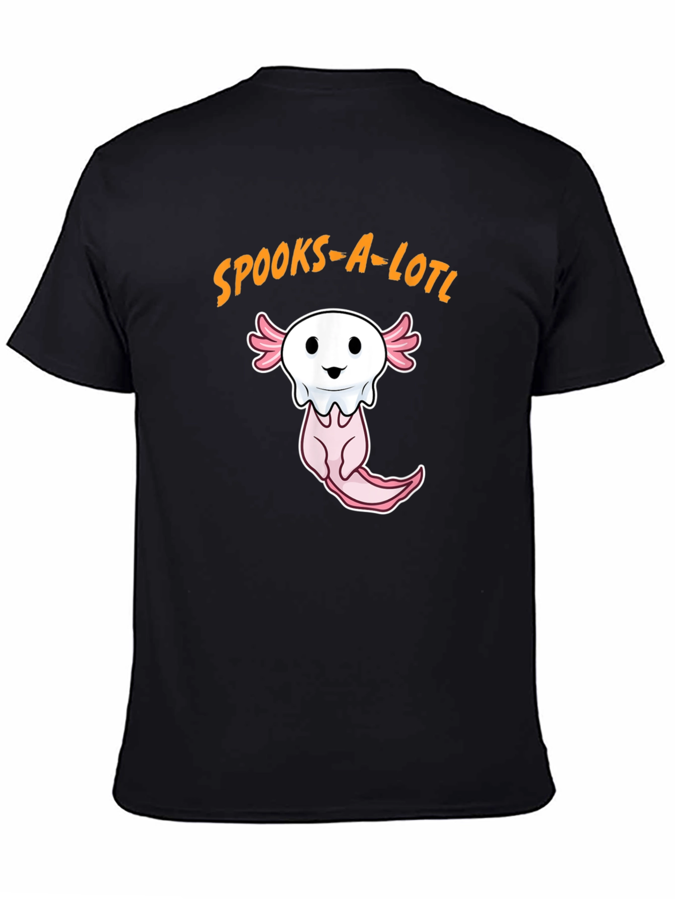 Spooks-A-Lotl Halloween Axolotl Ghost T-Shirt