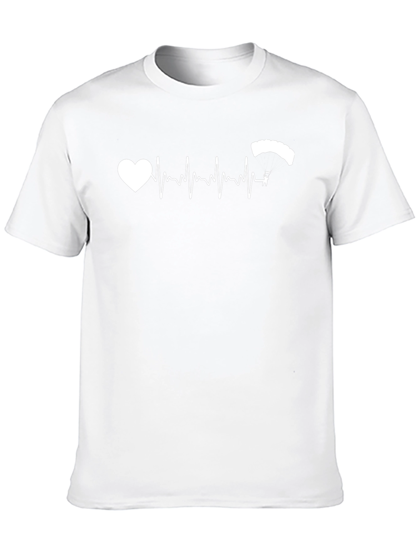 Skydiving Heartbeat Black T-Shirt