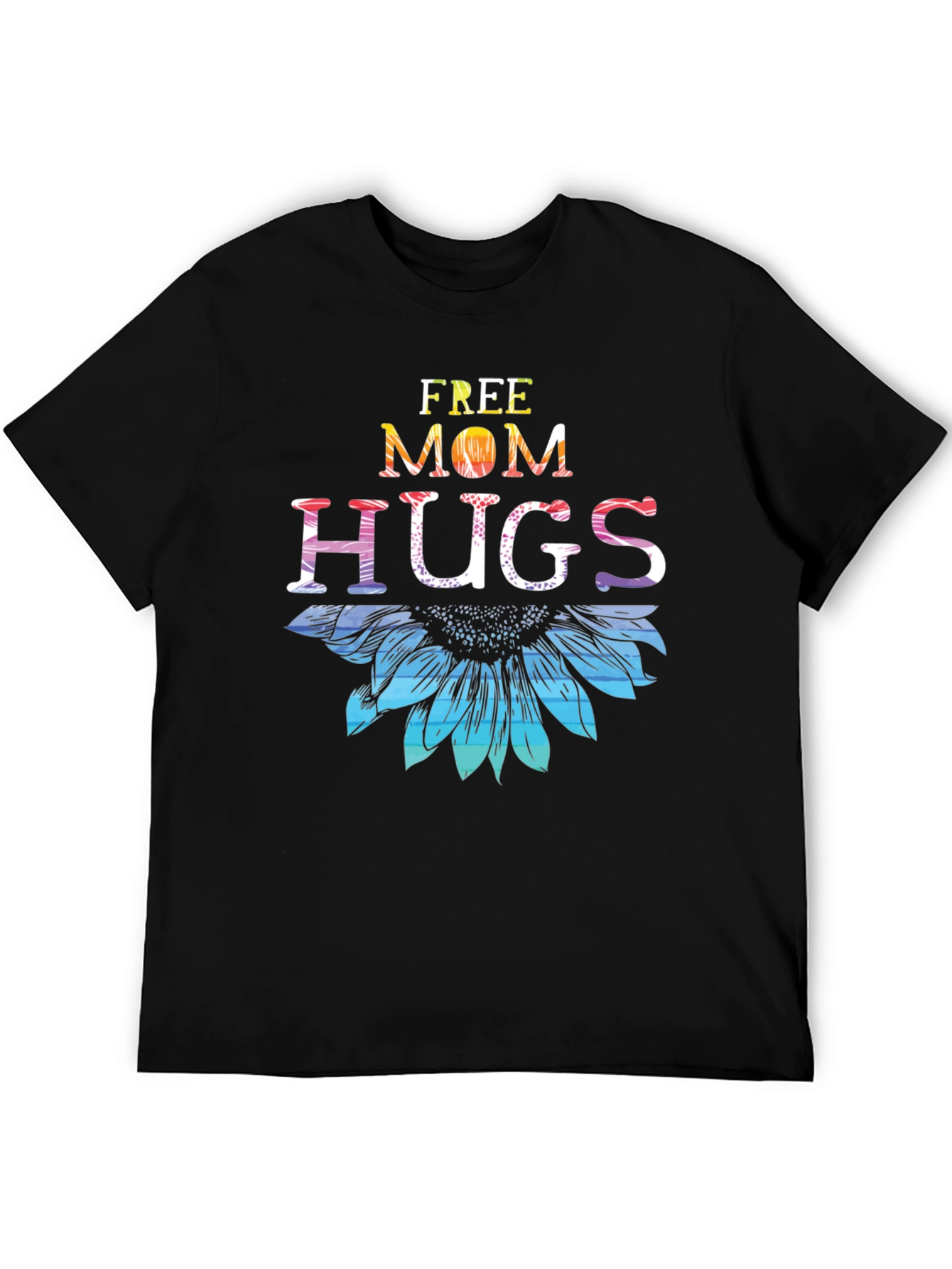 Free Mom Hugs Sunflower Graphic T-Shirt