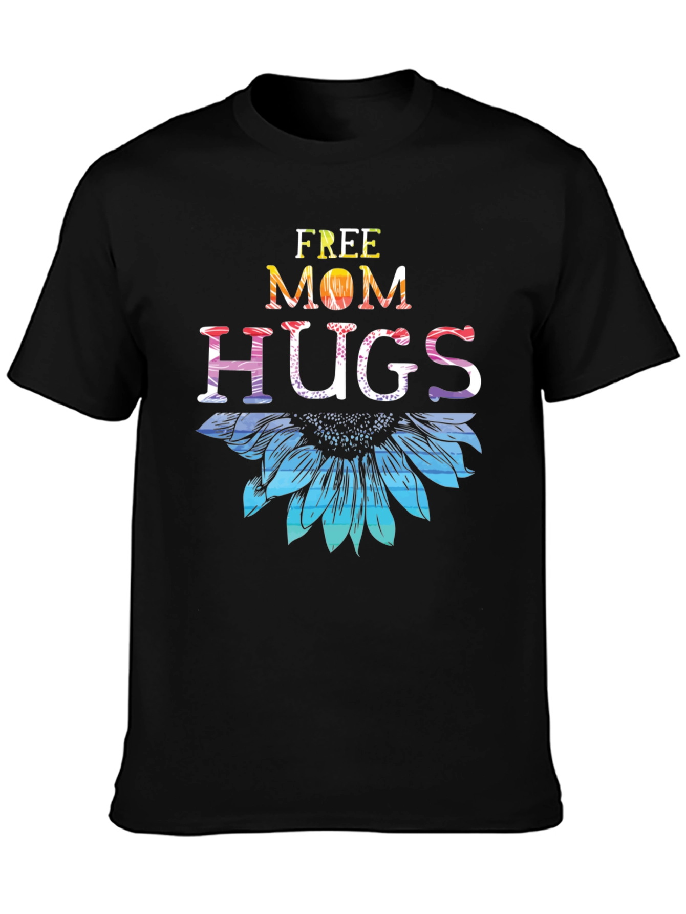Free Mom Hugs Sunflower Graphic T-Shirt