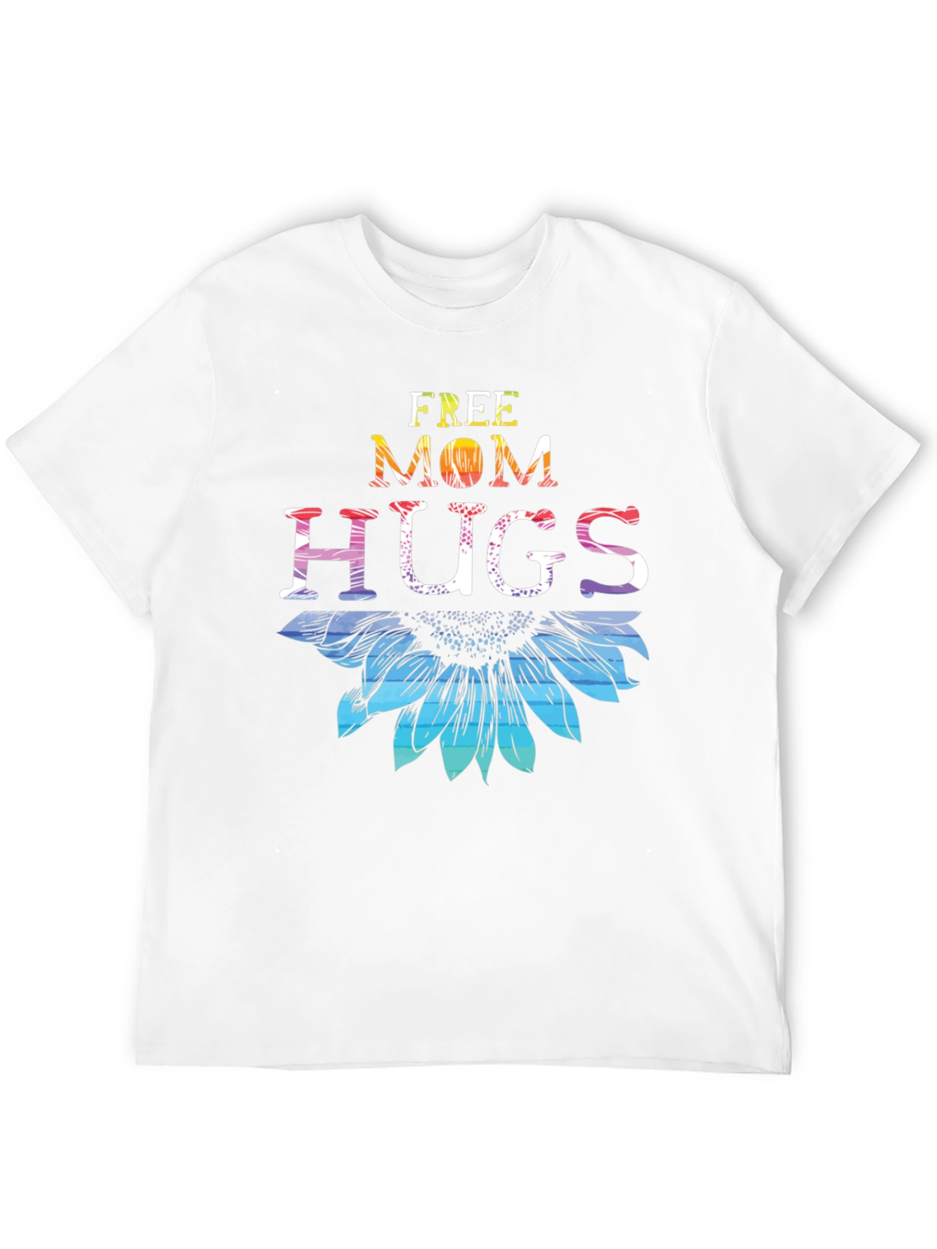 Free Mom Hugs Sunflower Graphic T-Shirt