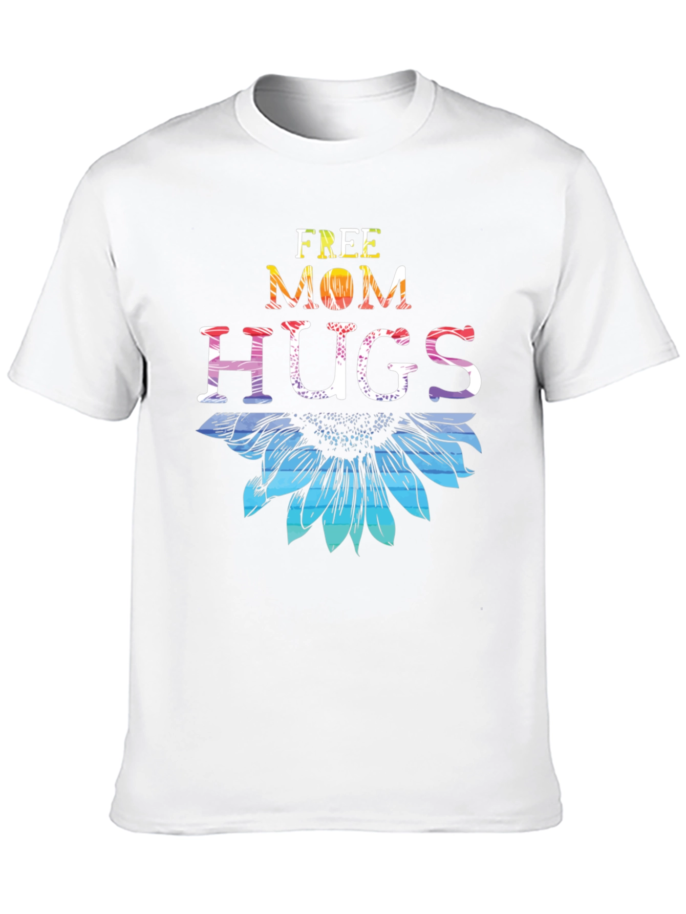 Free Mom Hugs Sunflower Graphic T-Shirt