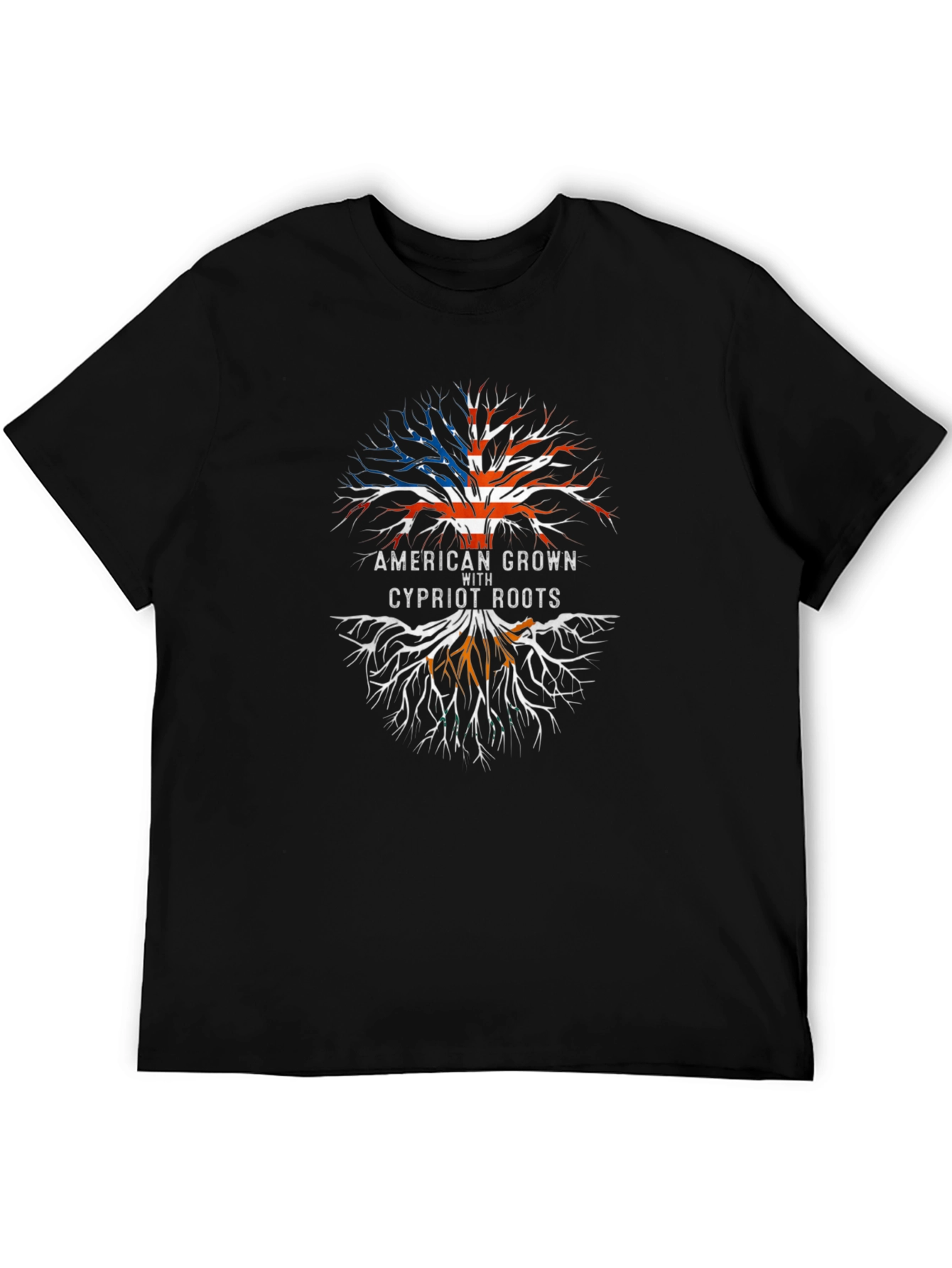 American Grown Cypriot Roots Graphic T-Shirt