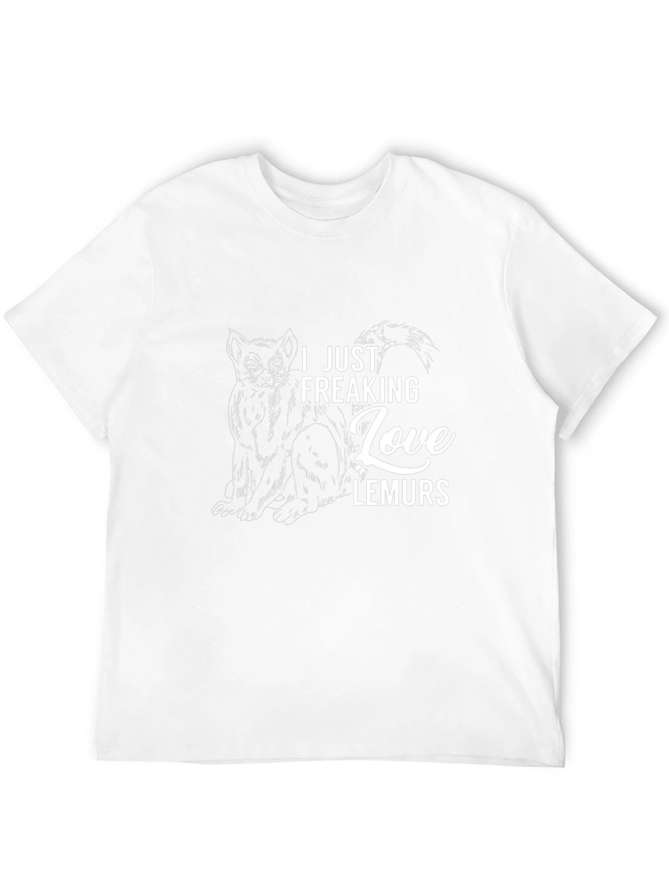 I Love Lemurs Graphic Tee Black Casual Shirt