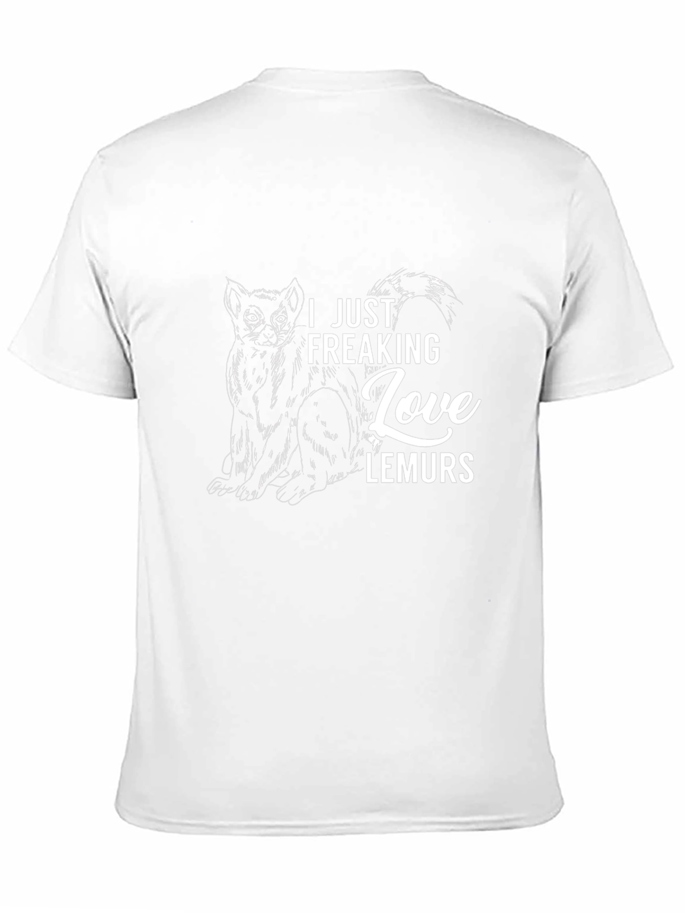 I Love Lemurs Graphic Tee Black Casual Shirt