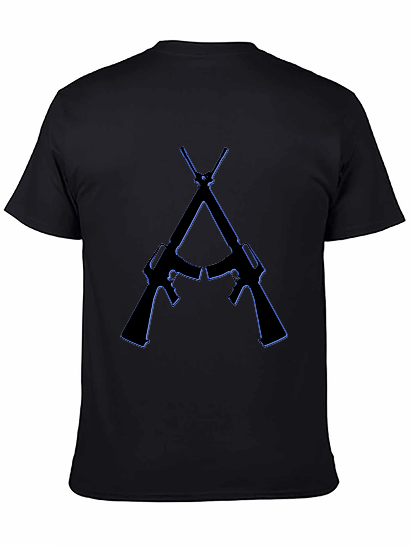 Crossed Guns Graphic Tee - Black