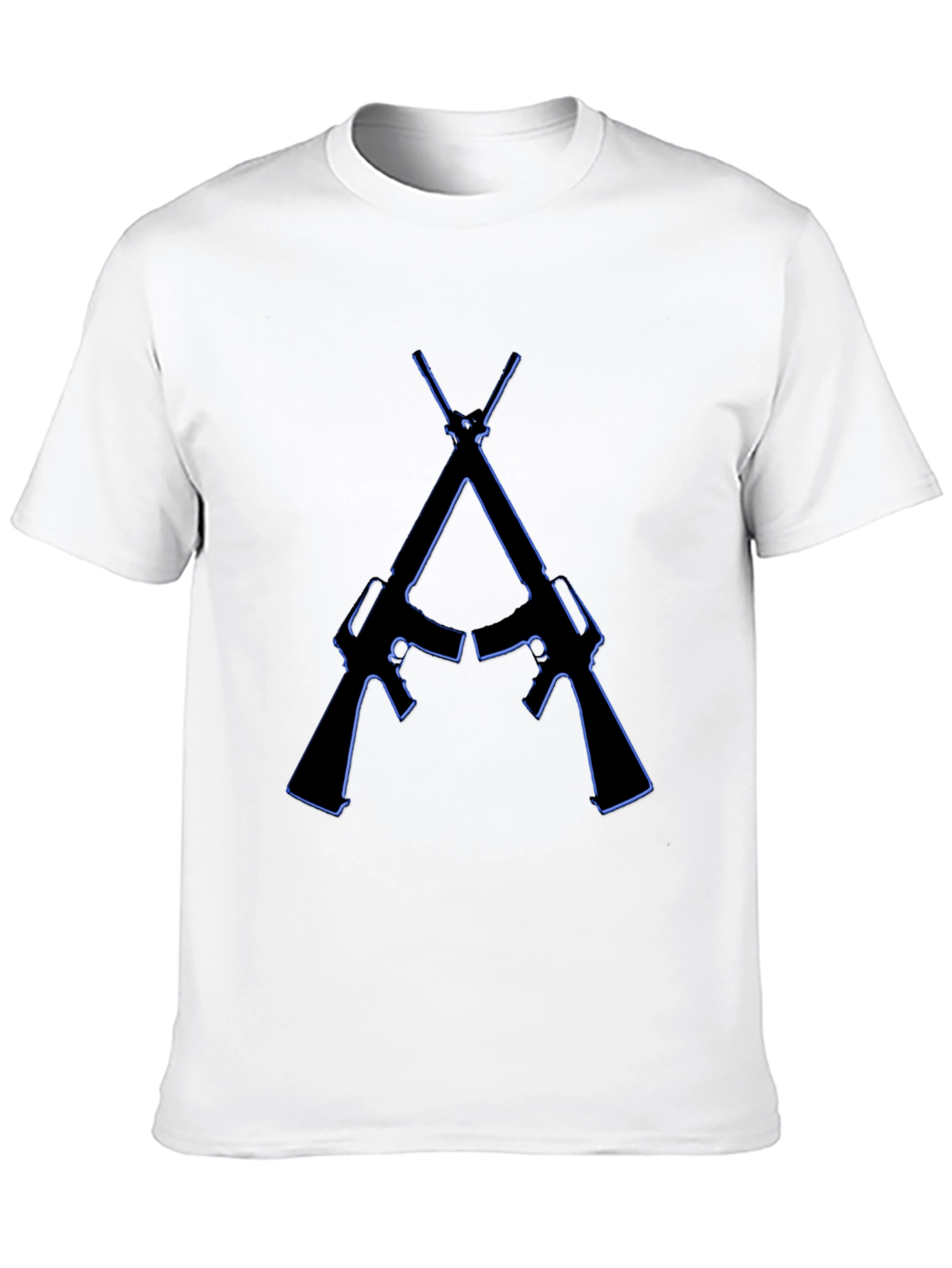 Crossed Guns Graphic Tee - Black