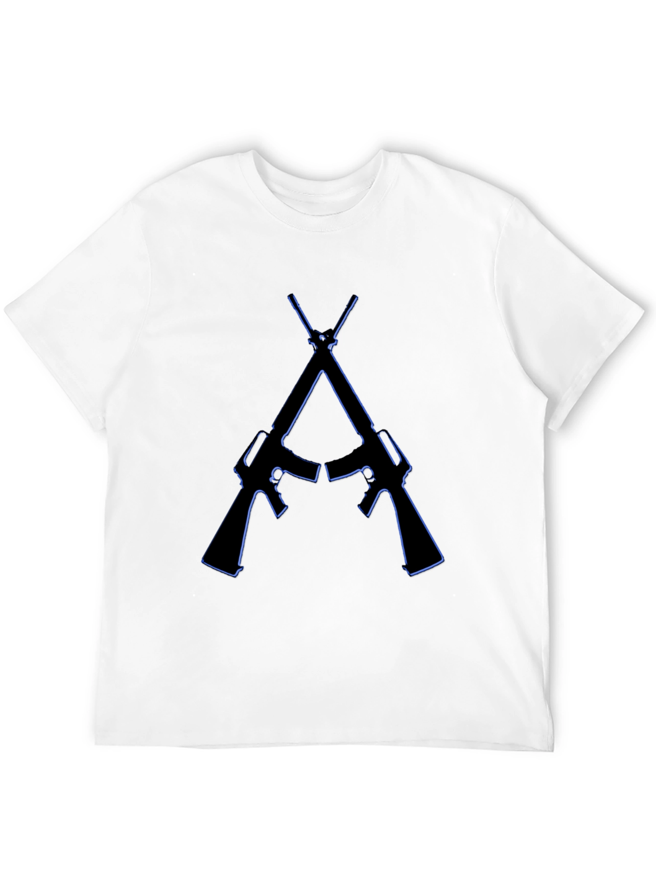 Crossed Guns Graphic Tee - Black