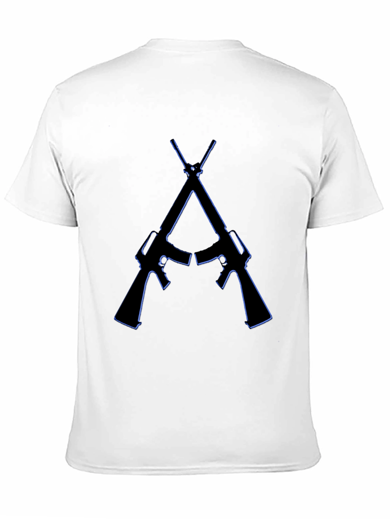 Crossed Guns Graphic Tee - Black