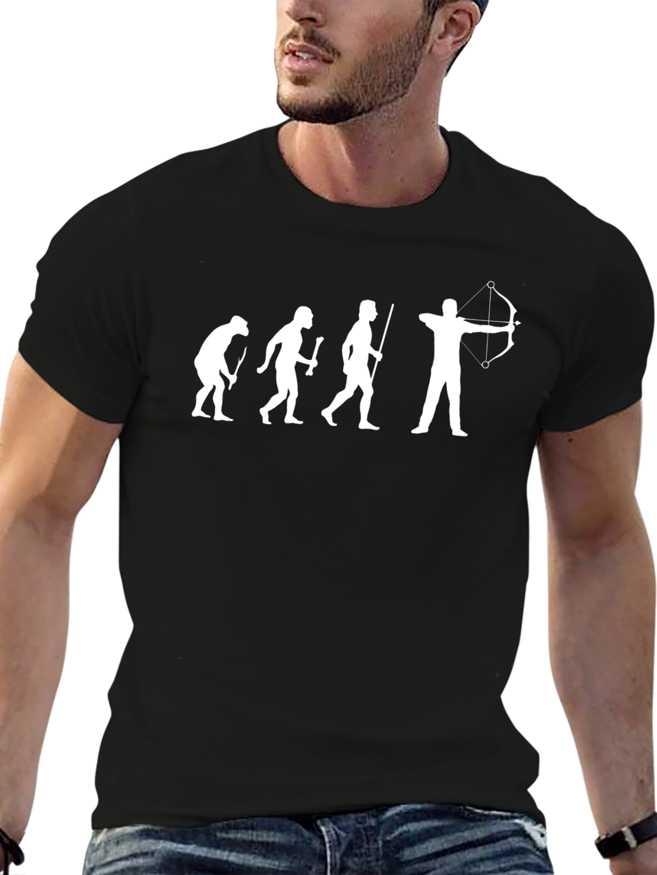 Evolution of Archery T-Shirt - Black Cotton Tee