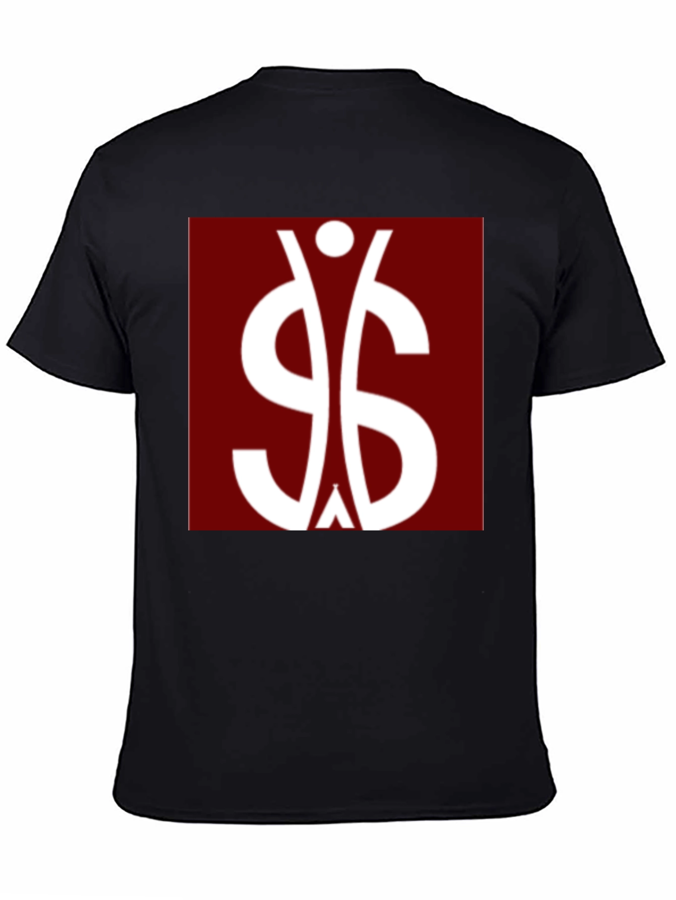 Abstract Symbol Graphic Print Black T-Shirt