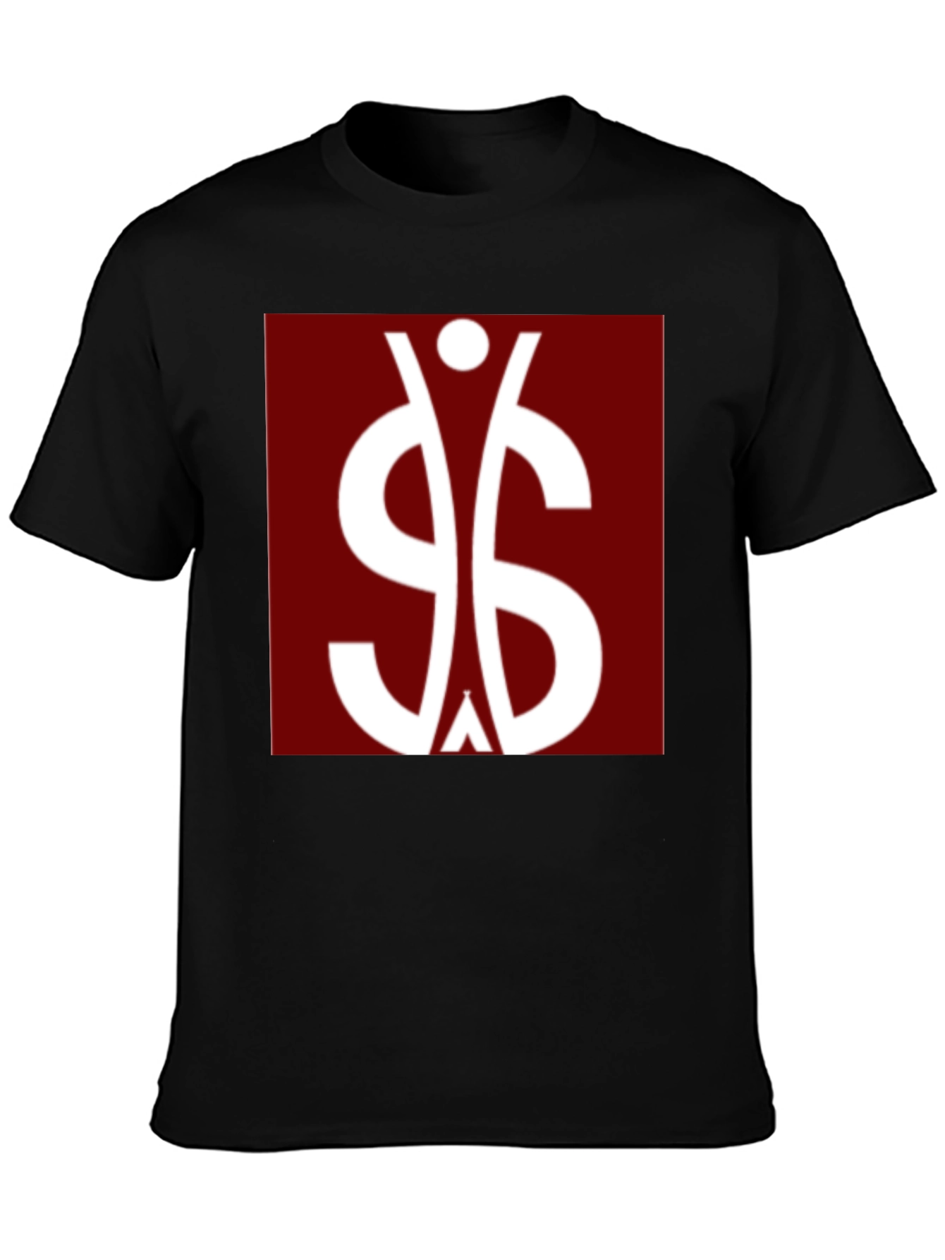 Abstract Symbol Graphic Print Black T-Shirt