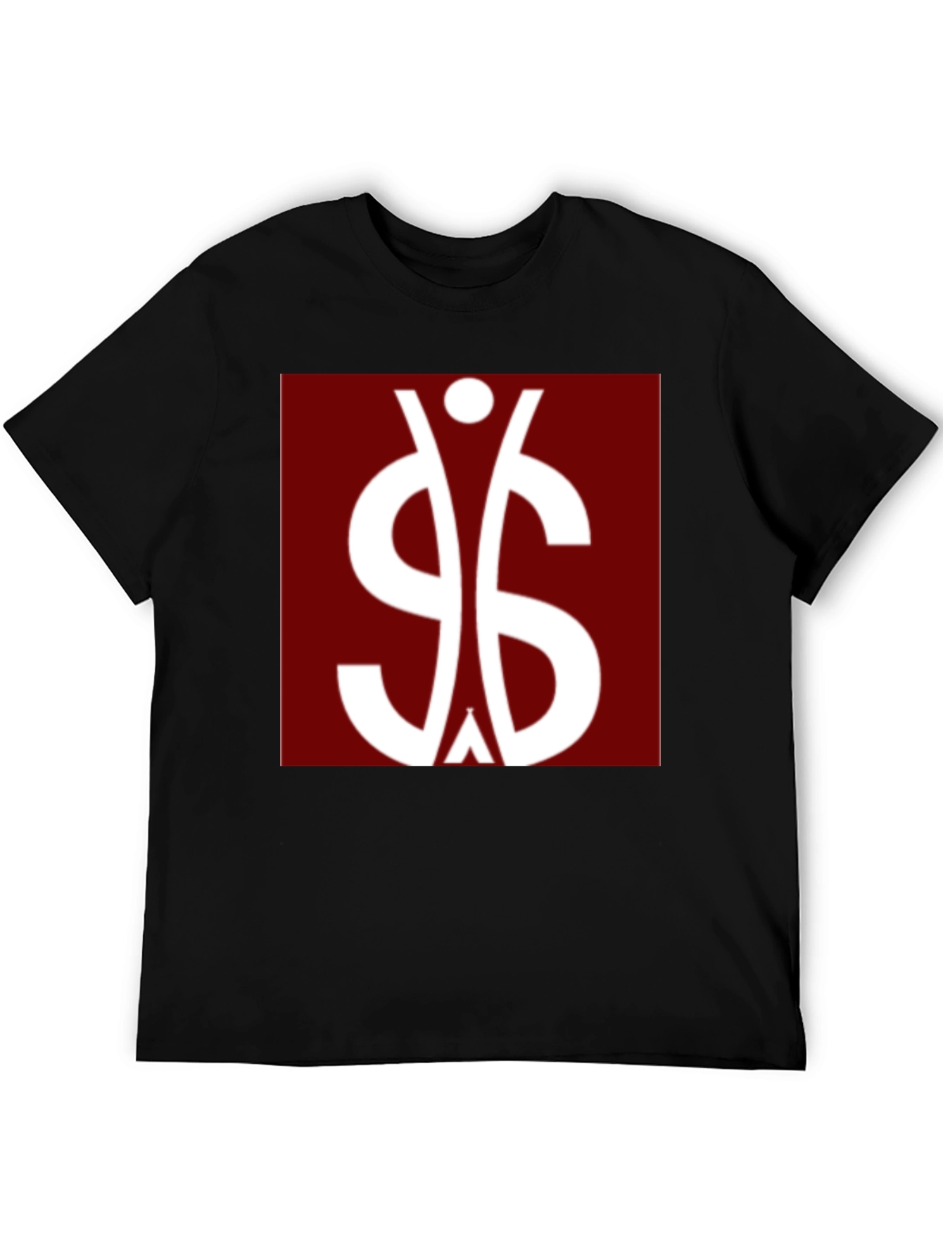 Abstract Symbol Graphic Print Black T-Shirt