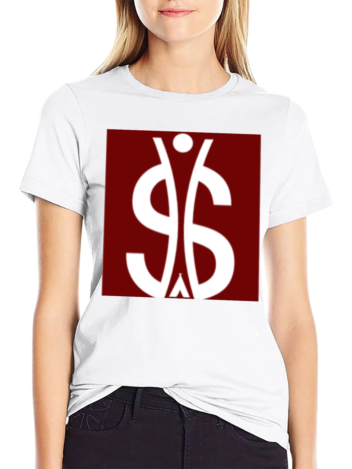 Abstract Symbol Graphic Print Black T-Shirt