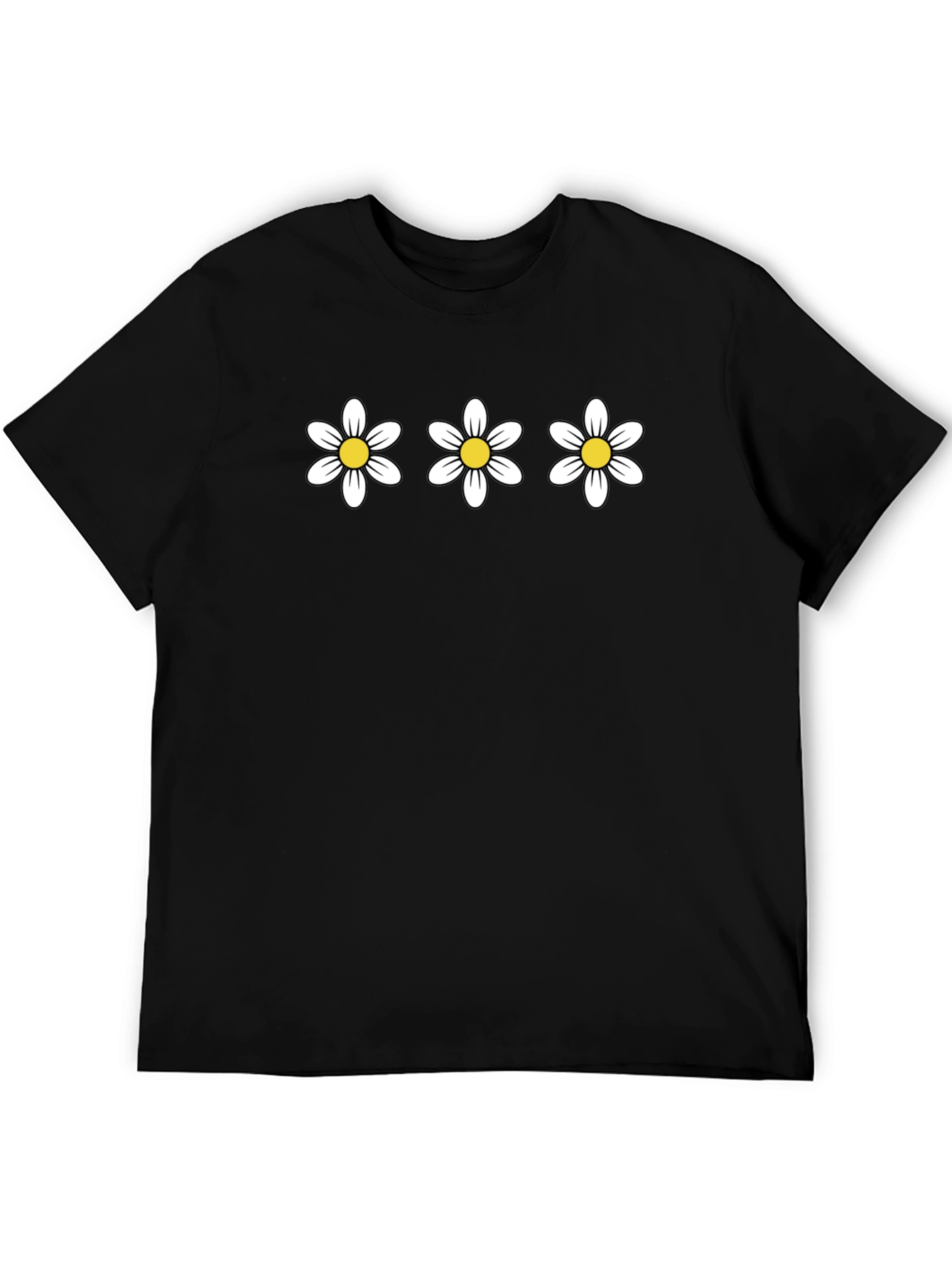 Daisy Trio Black T-Shirt - Classic Style