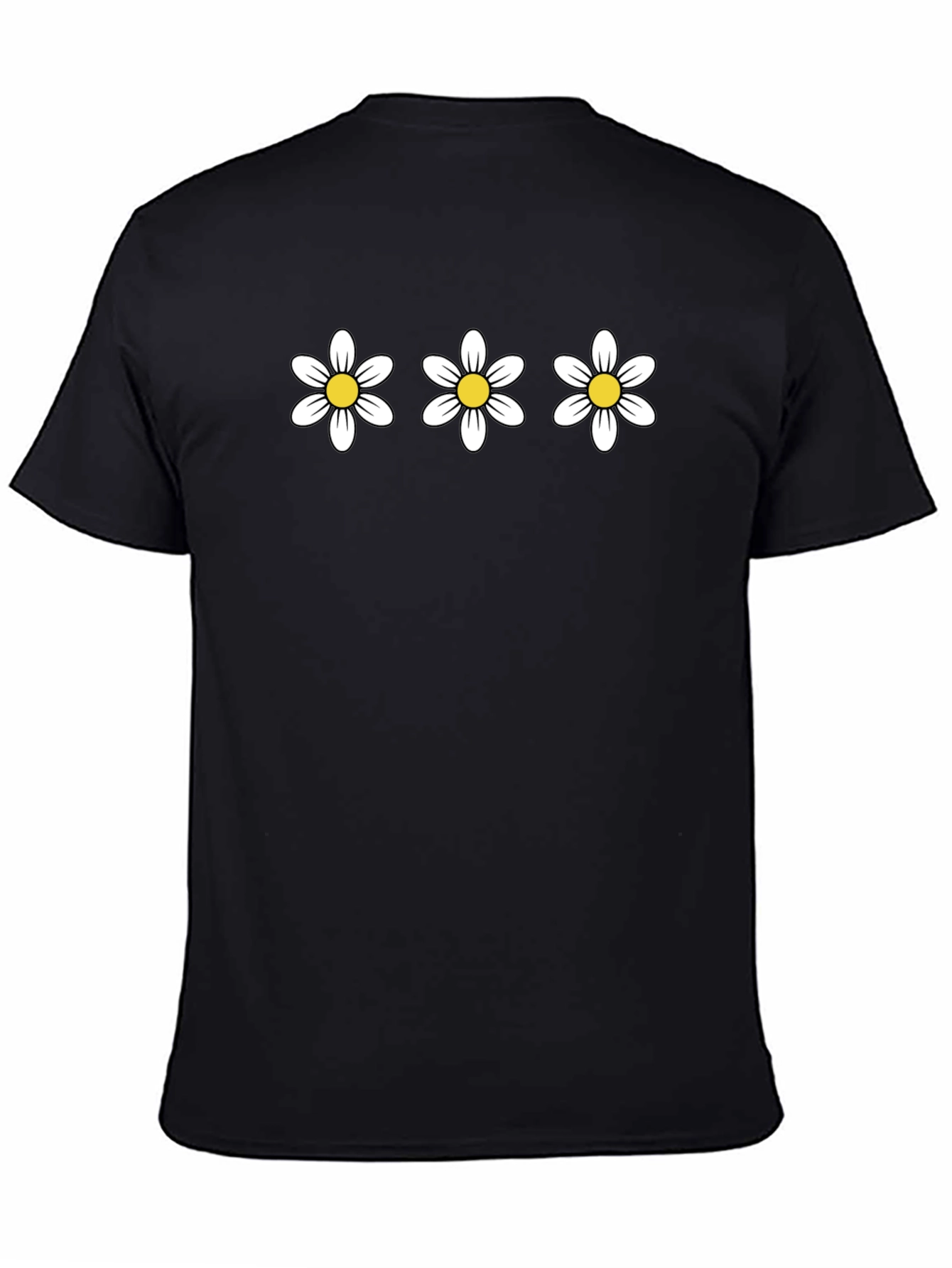 Daisy Trio Black T-Shirt - Classic Style