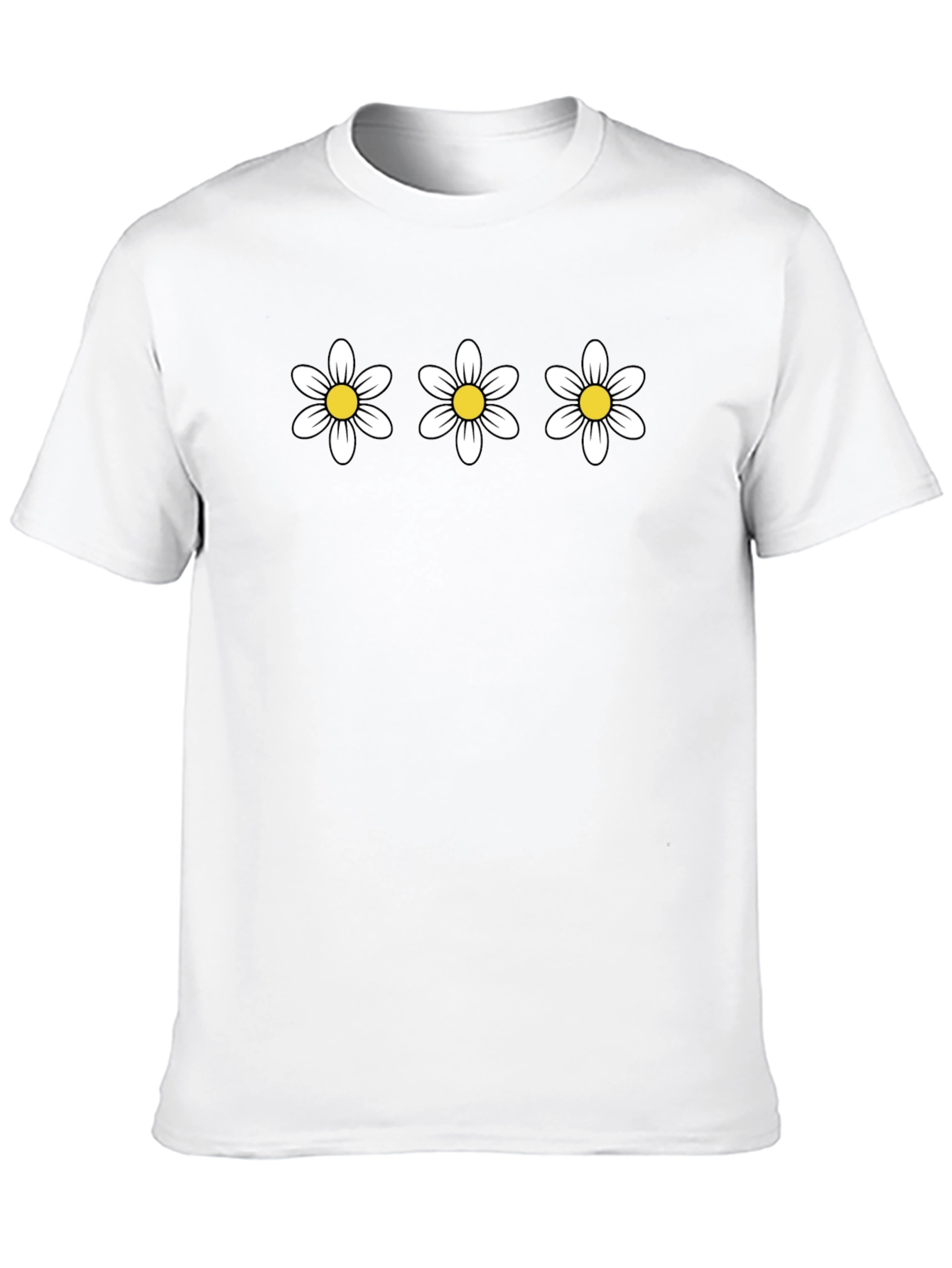 Daisy Trio Black T-Shirt - Classic Style