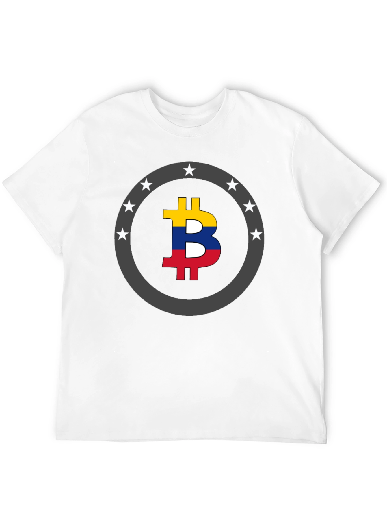 Colombia Flag Bitcoin Star T-Shirt
