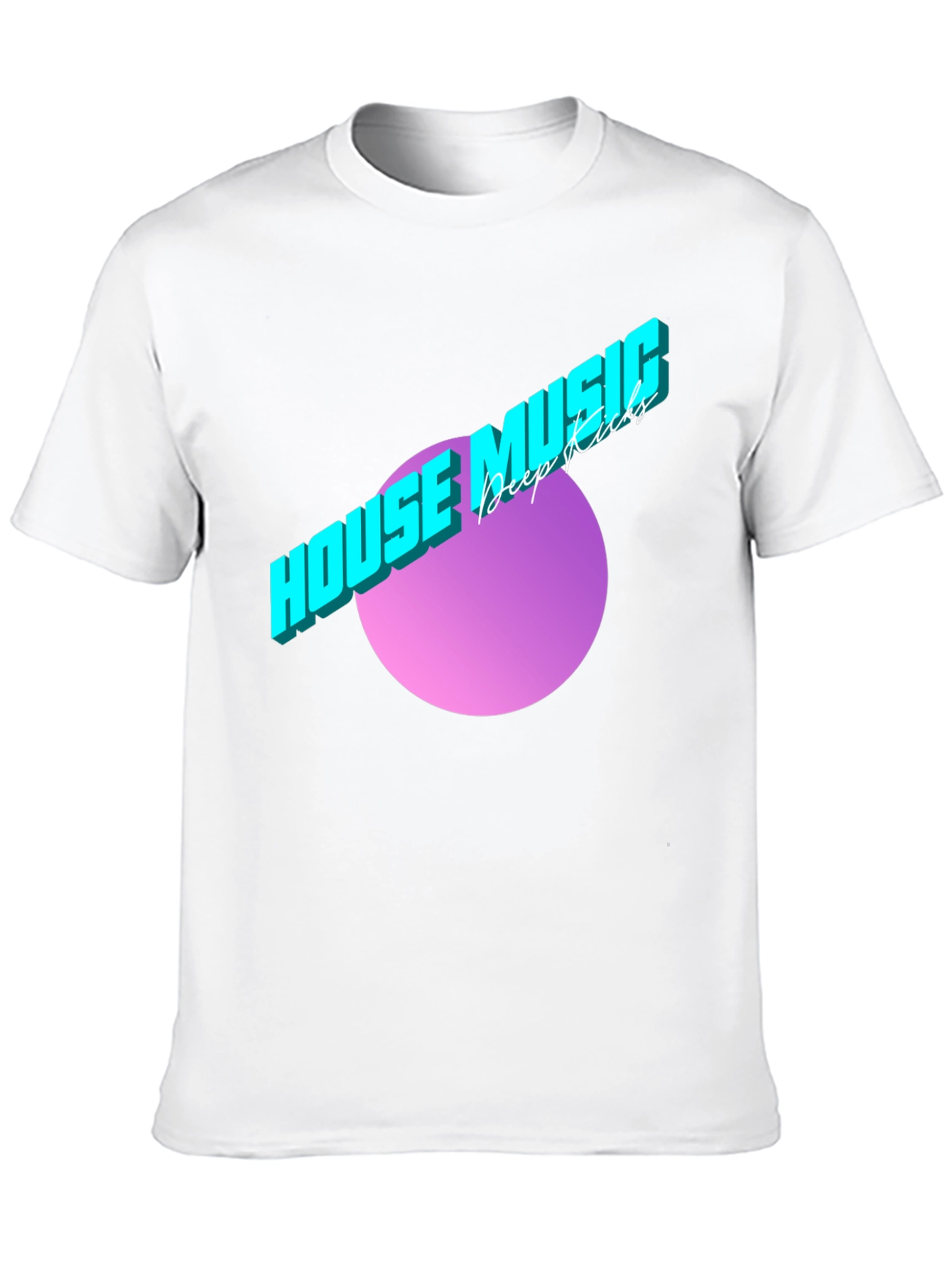 House Music Deep Kicks Black T-Shirt
