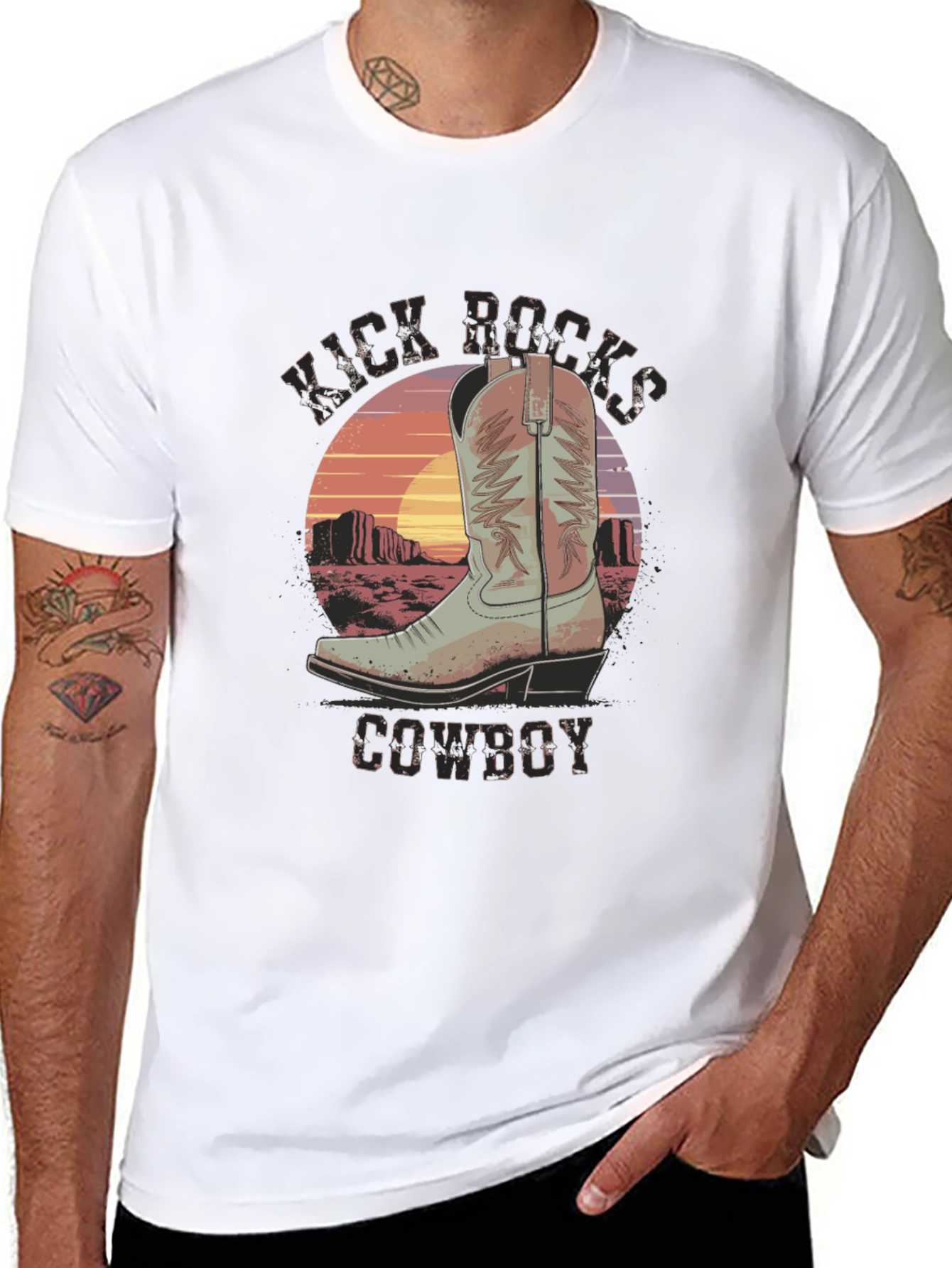 Kick Rocks Cowboy Graphic Tee