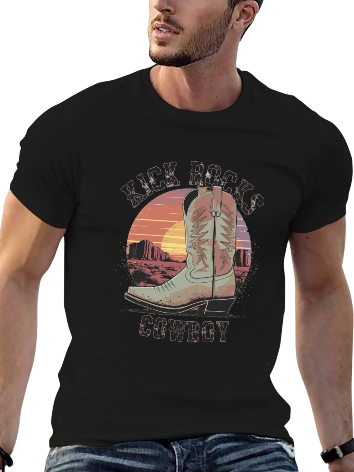 Kick Rocks Cowboy Graphic Tee