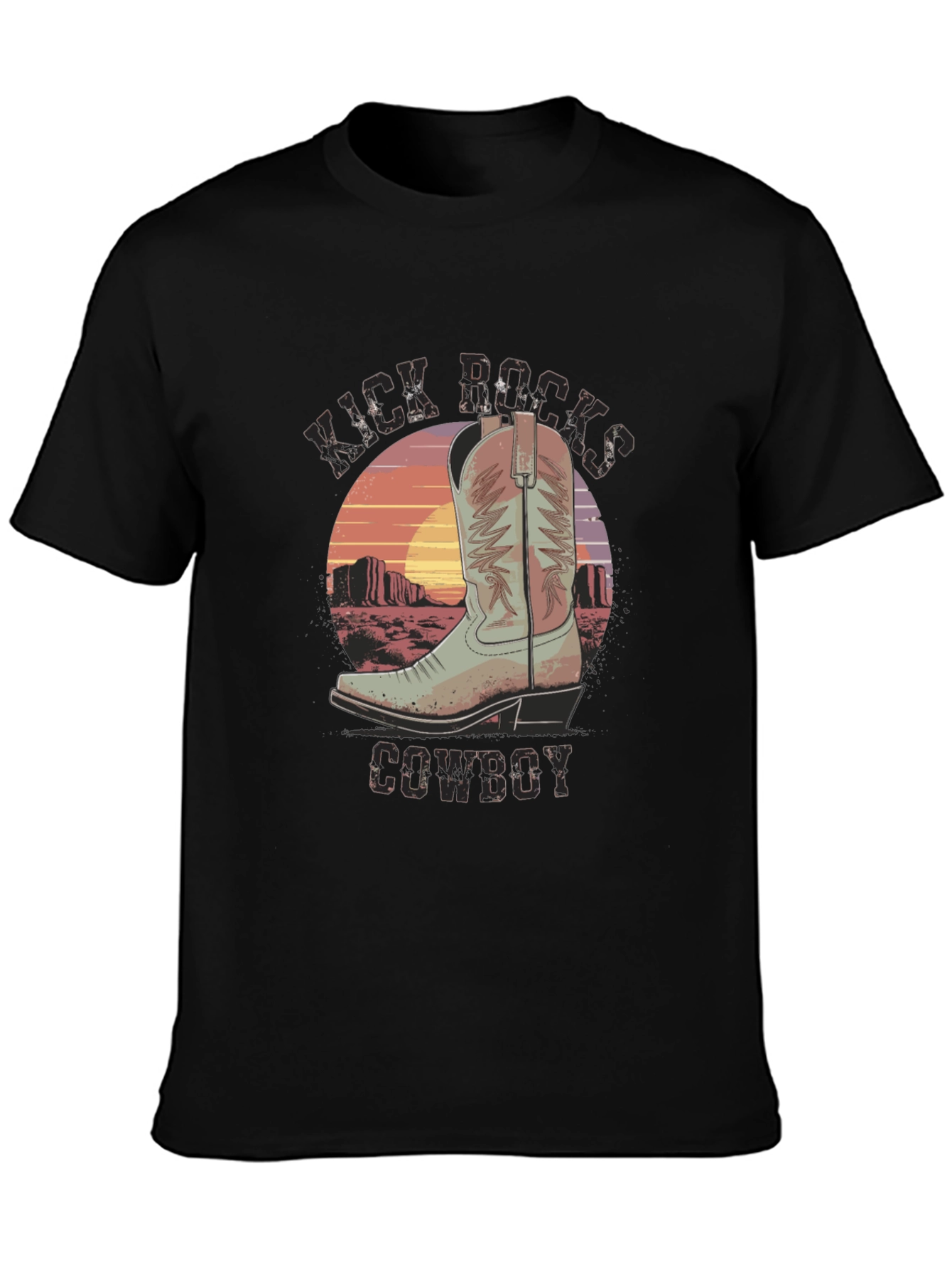 Kick Rocks Cowboy Graphic Tee