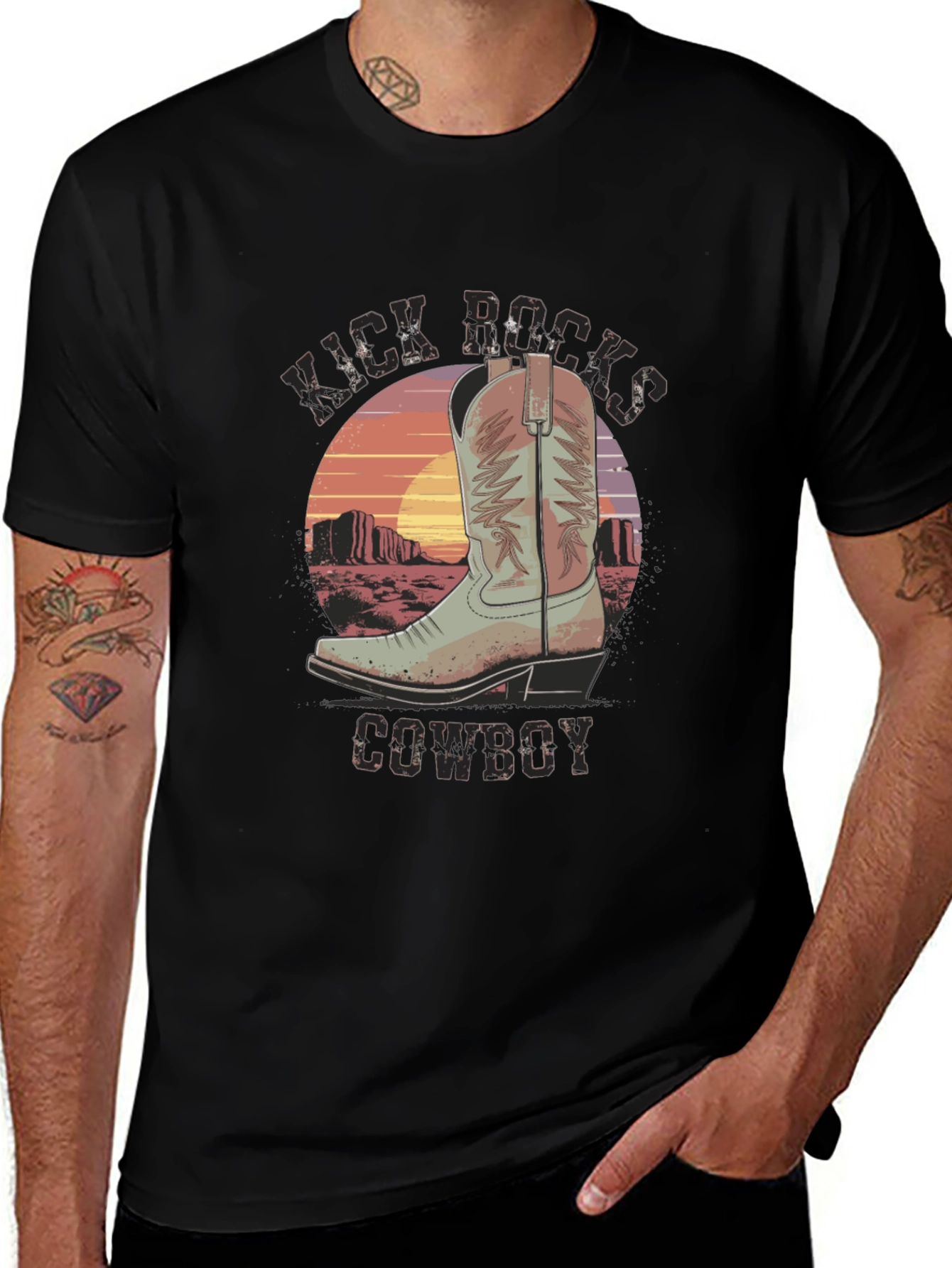 Kick Rocks Cowboy Graphic Tee