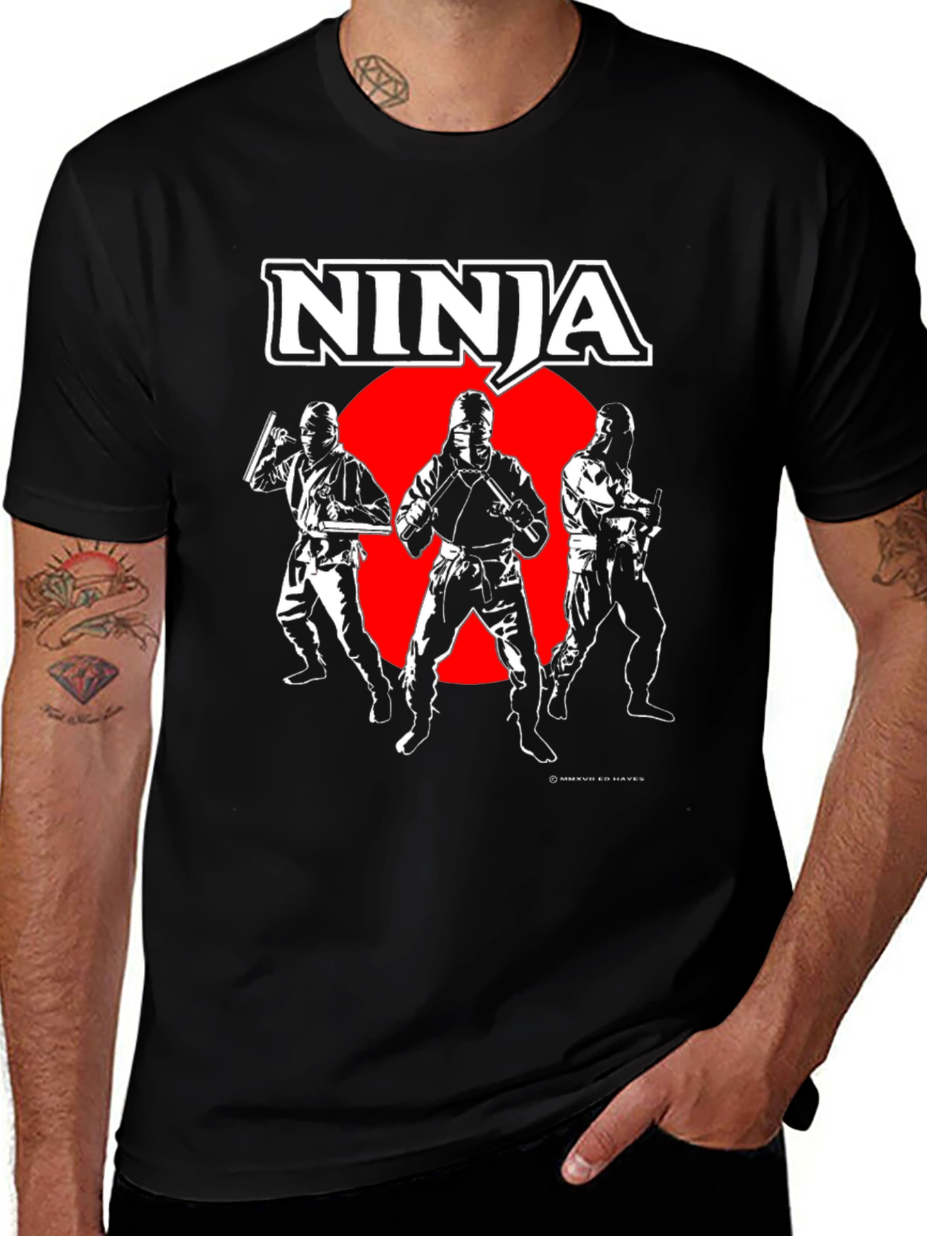 Ninja Graphic Black T-Shirt