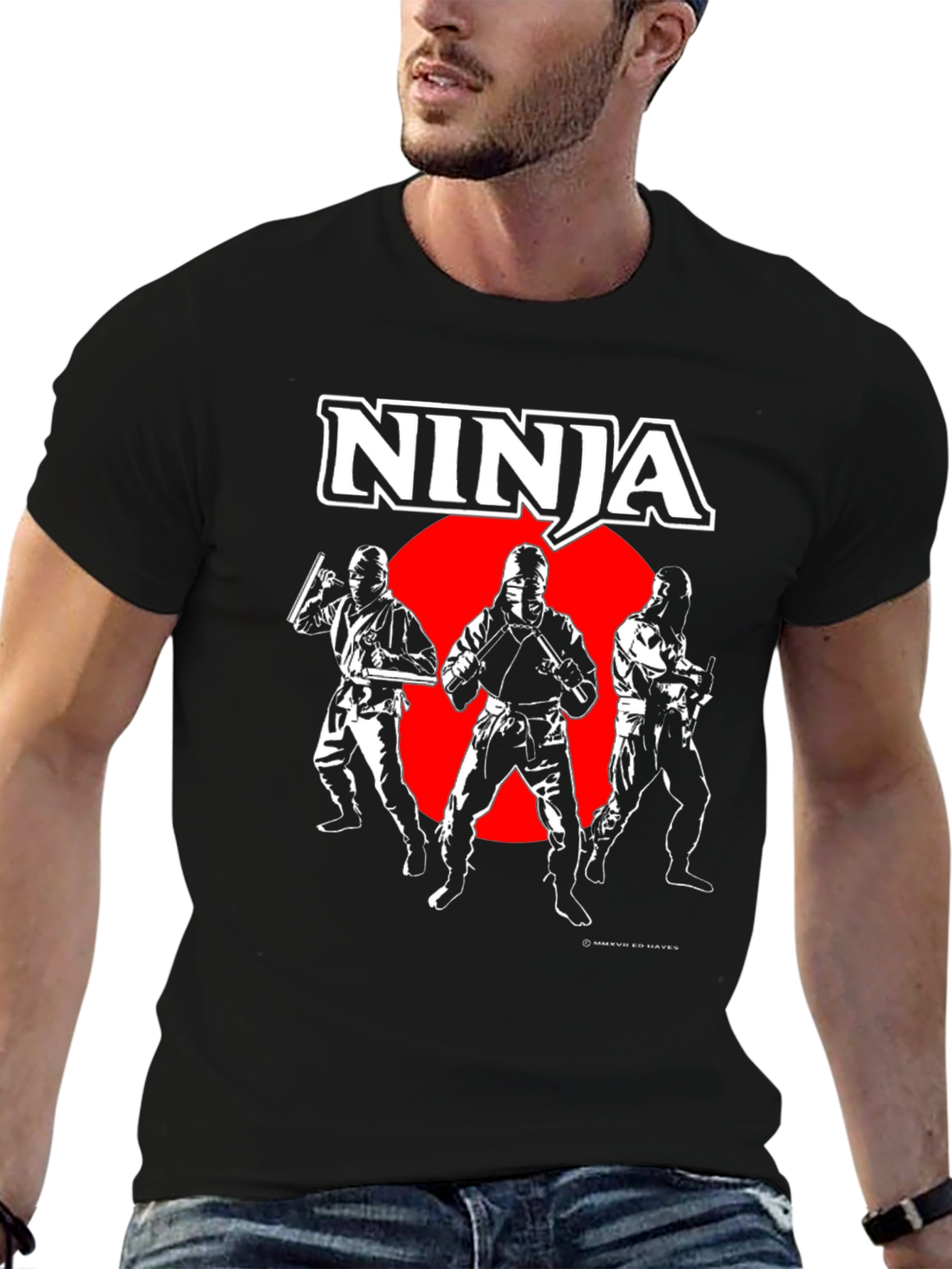 Ninja Graphic Black T-Shirt